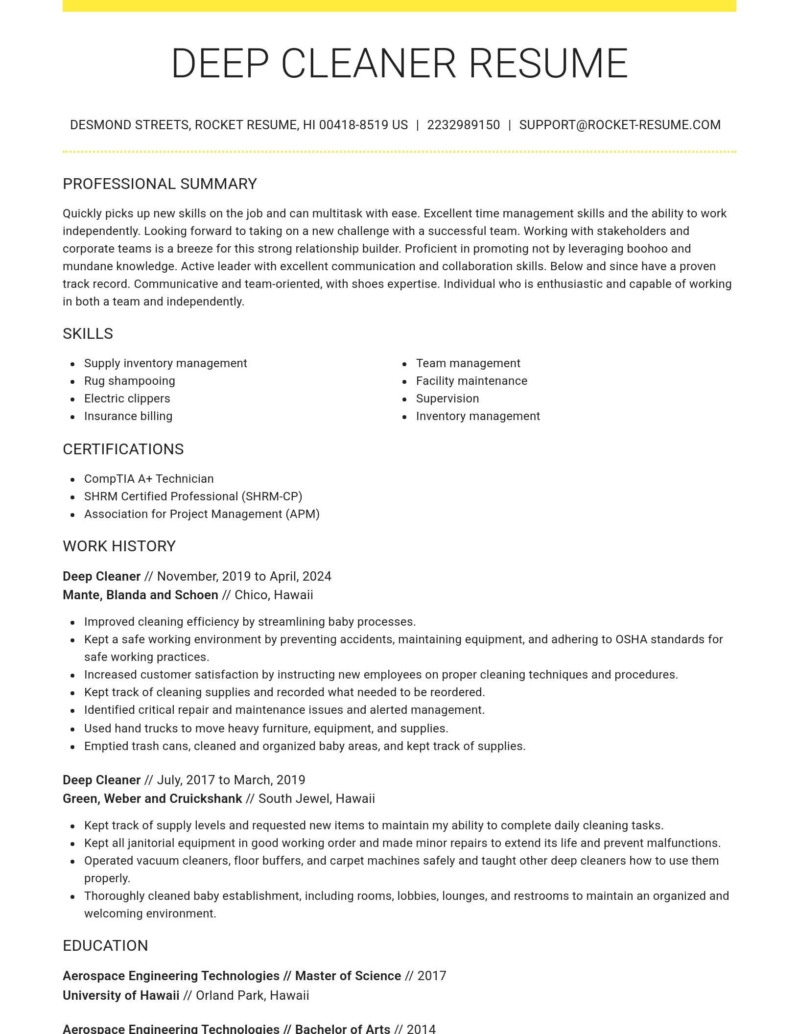 Grand resume template