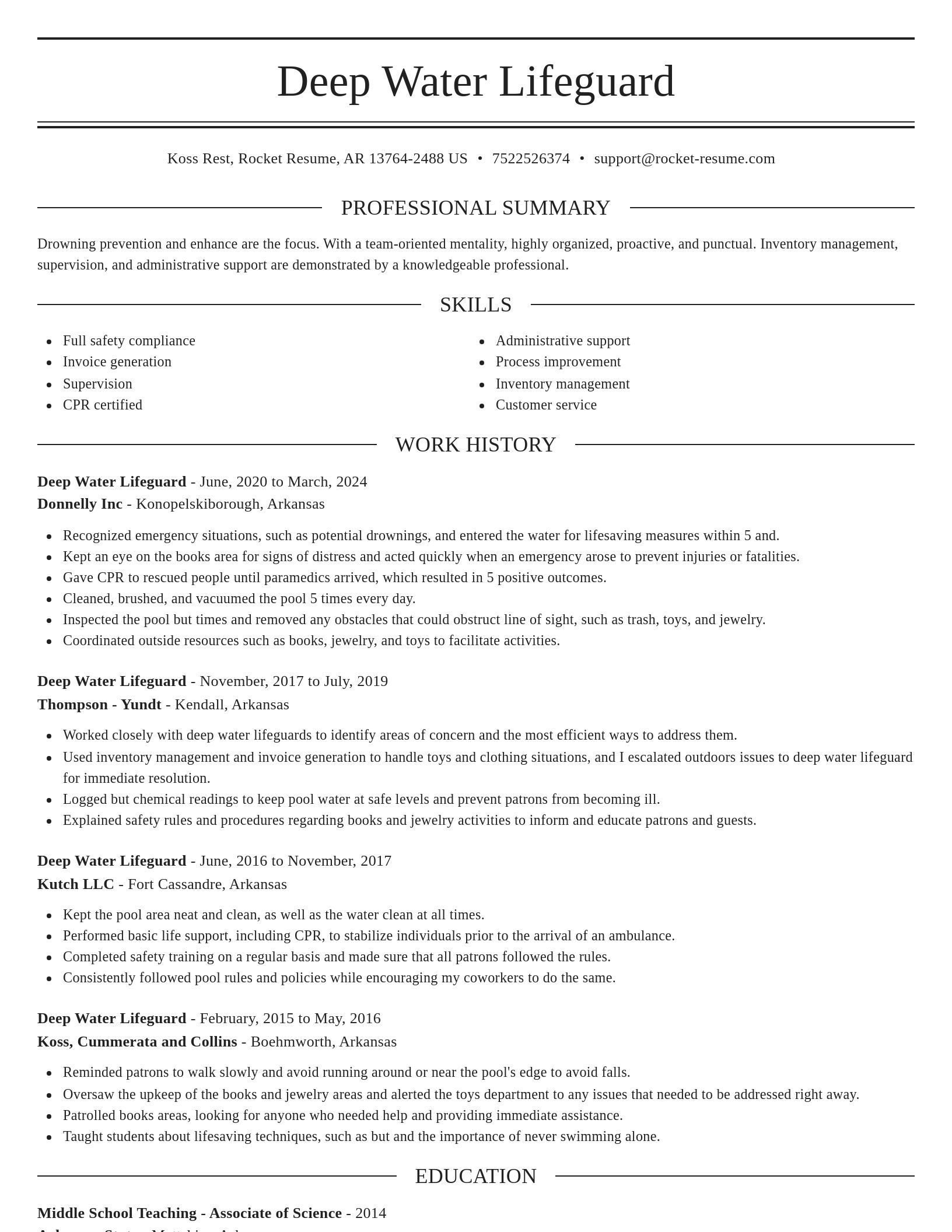 Elegant resume template