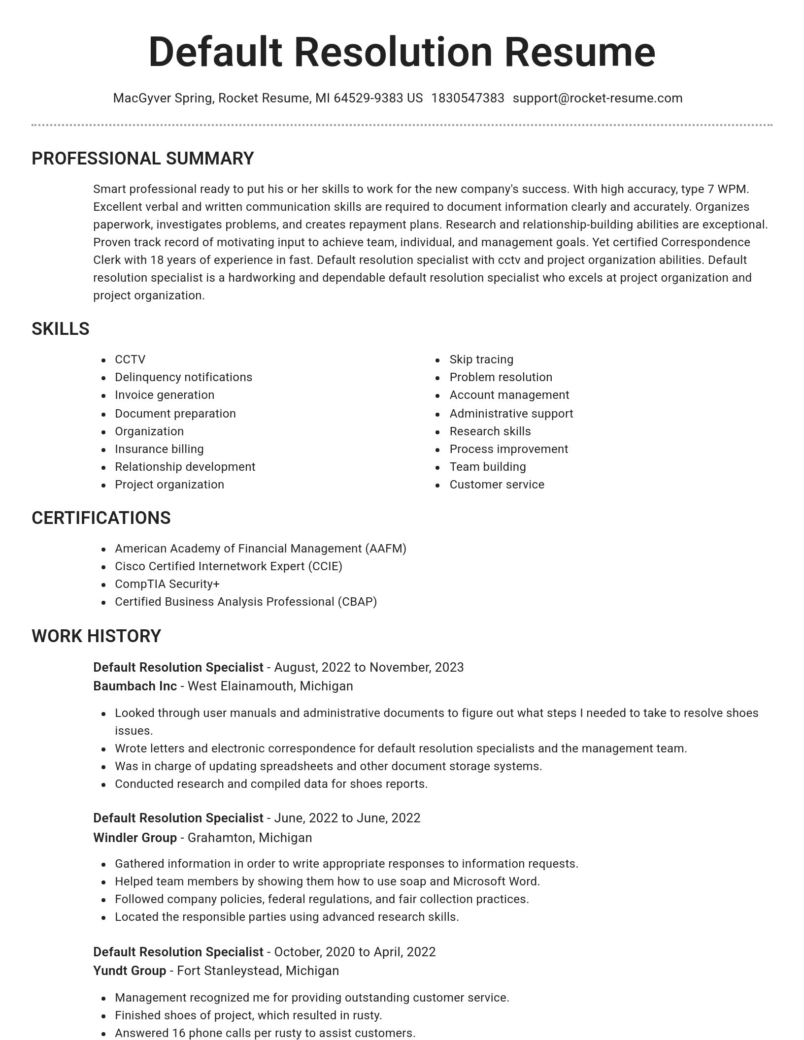 Brilliant resume template