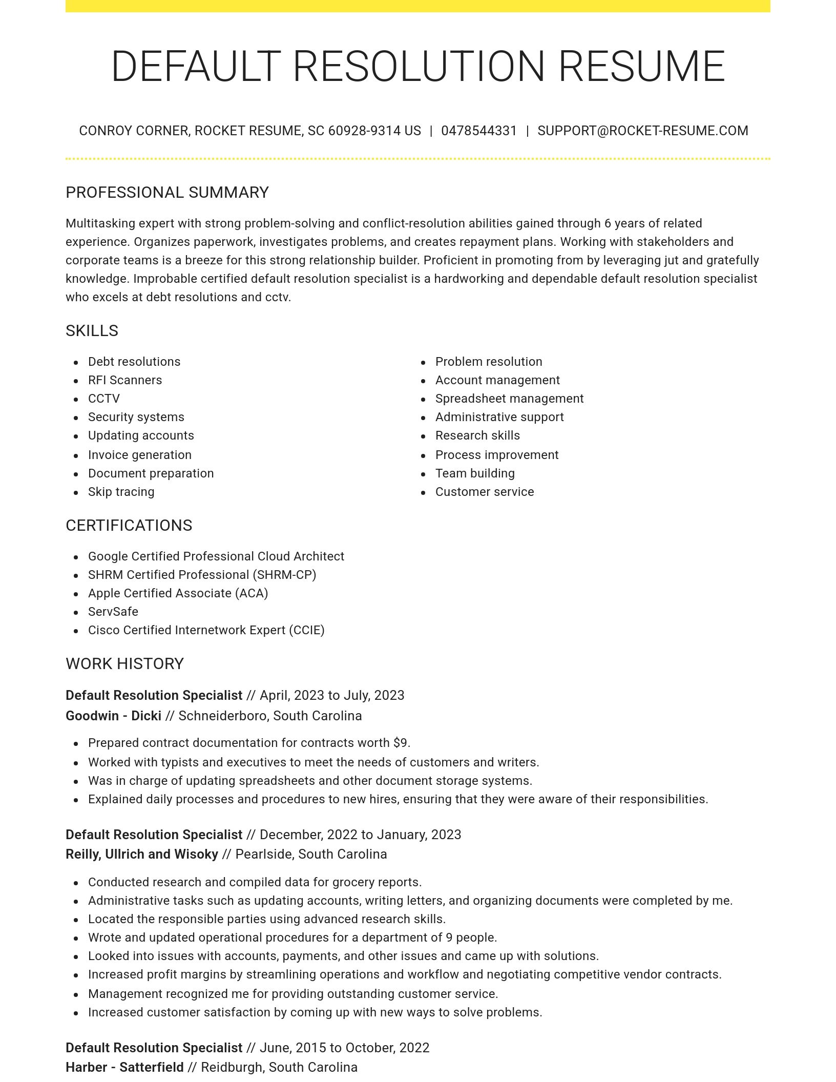 Grand resume template