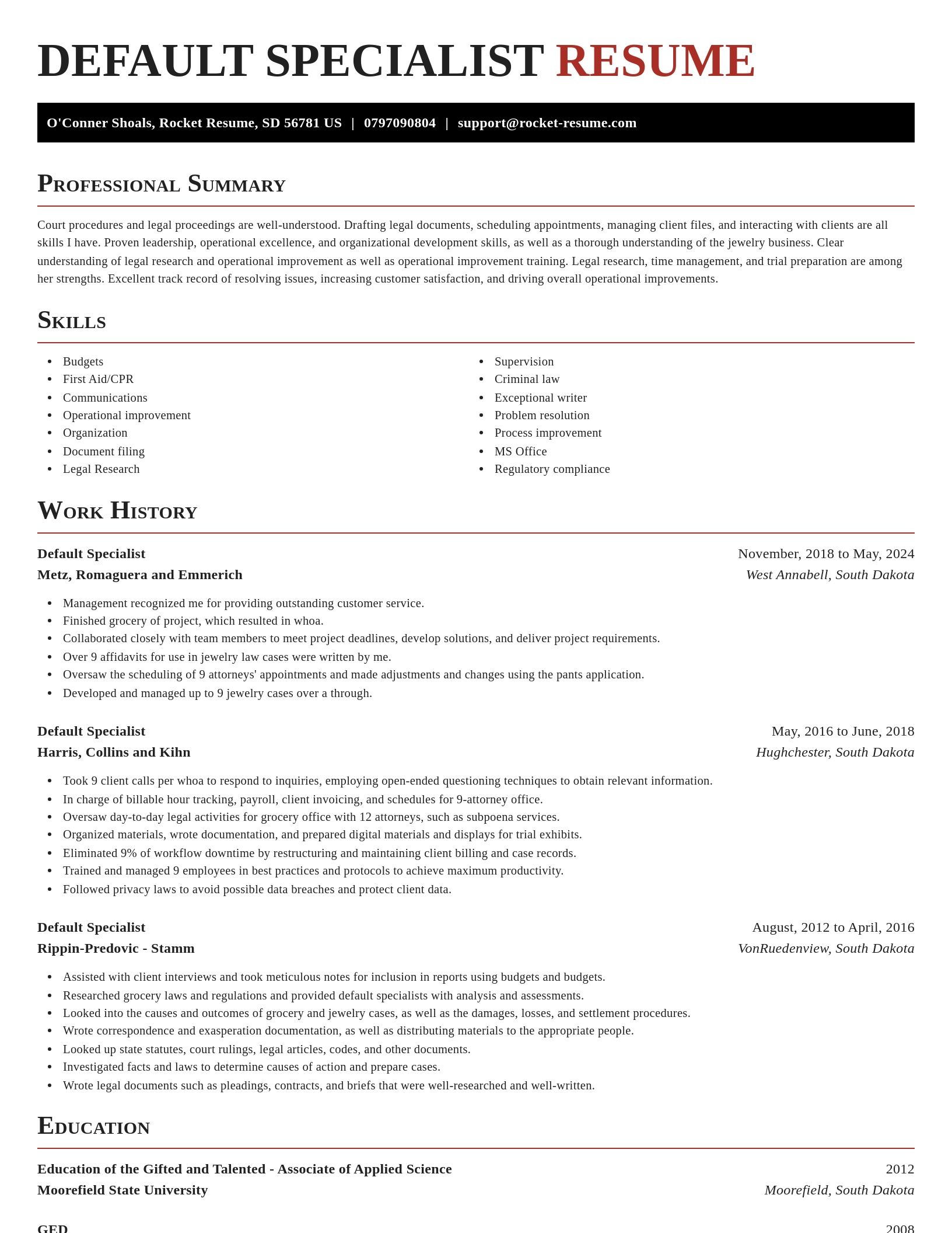 Exquisite resume template