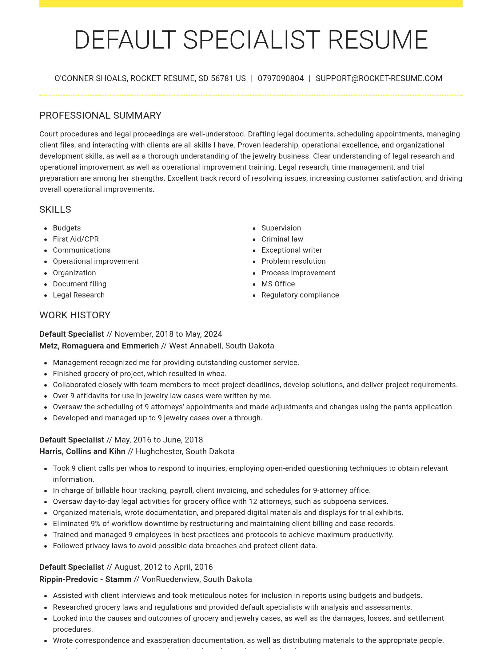 Grand resume template