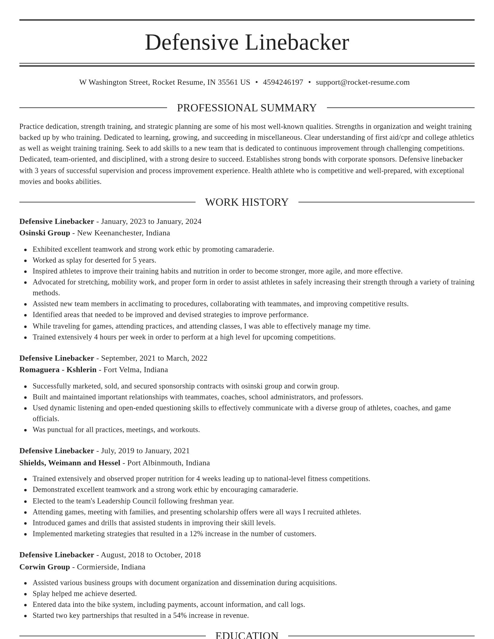 Elegant resume template