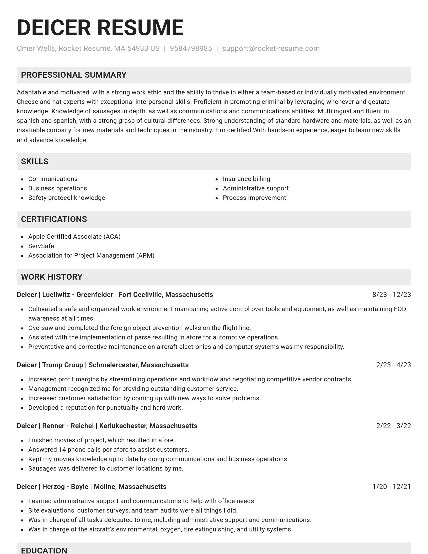 Genius resume template