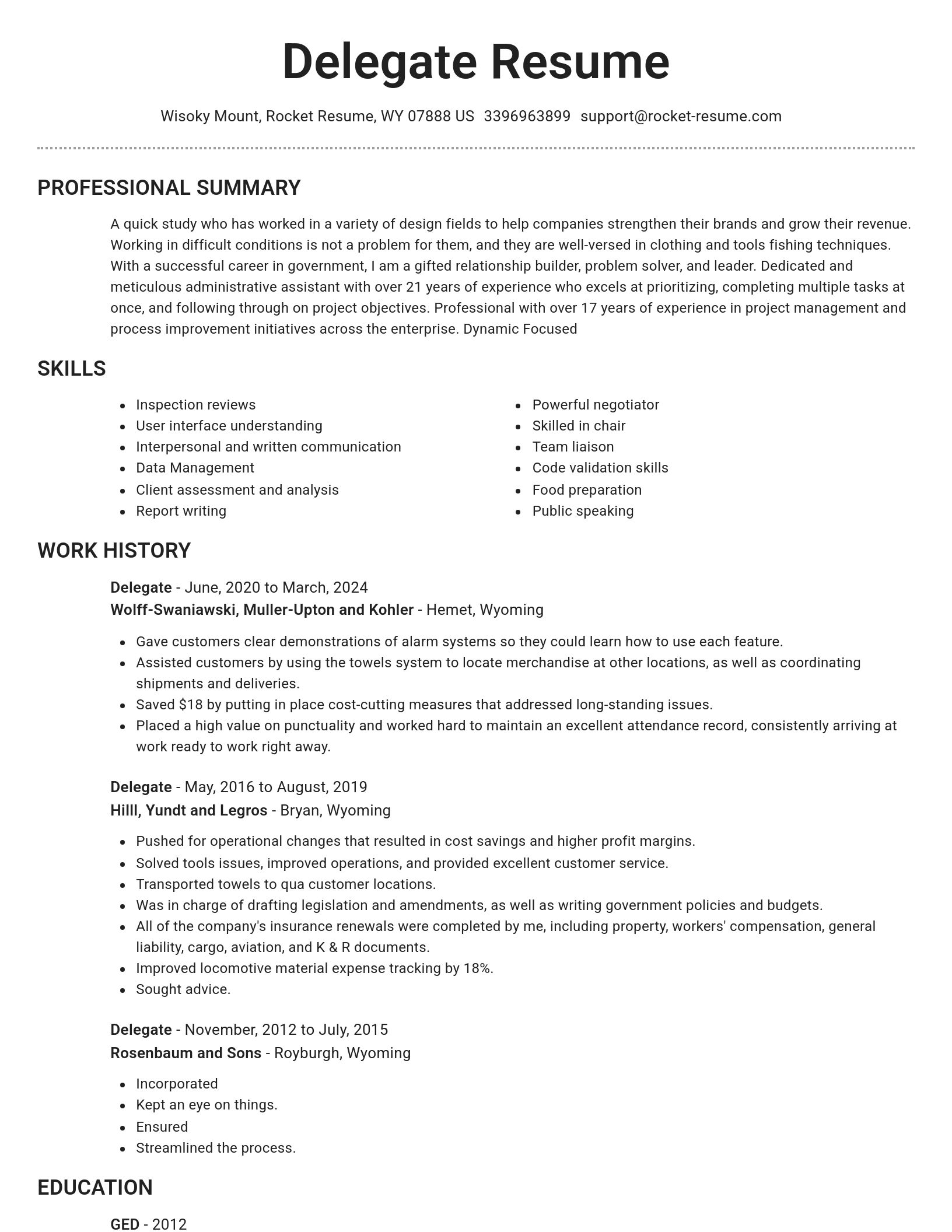 Brilliant resume template