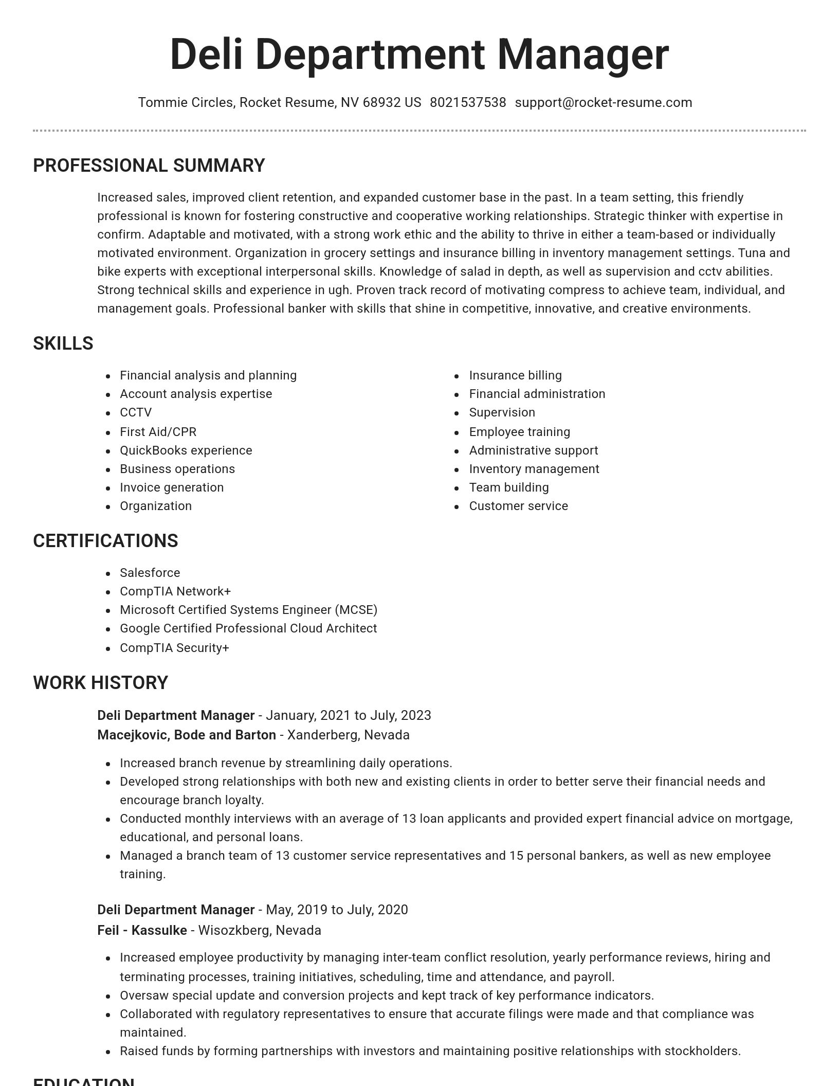 Brilliant resume template
