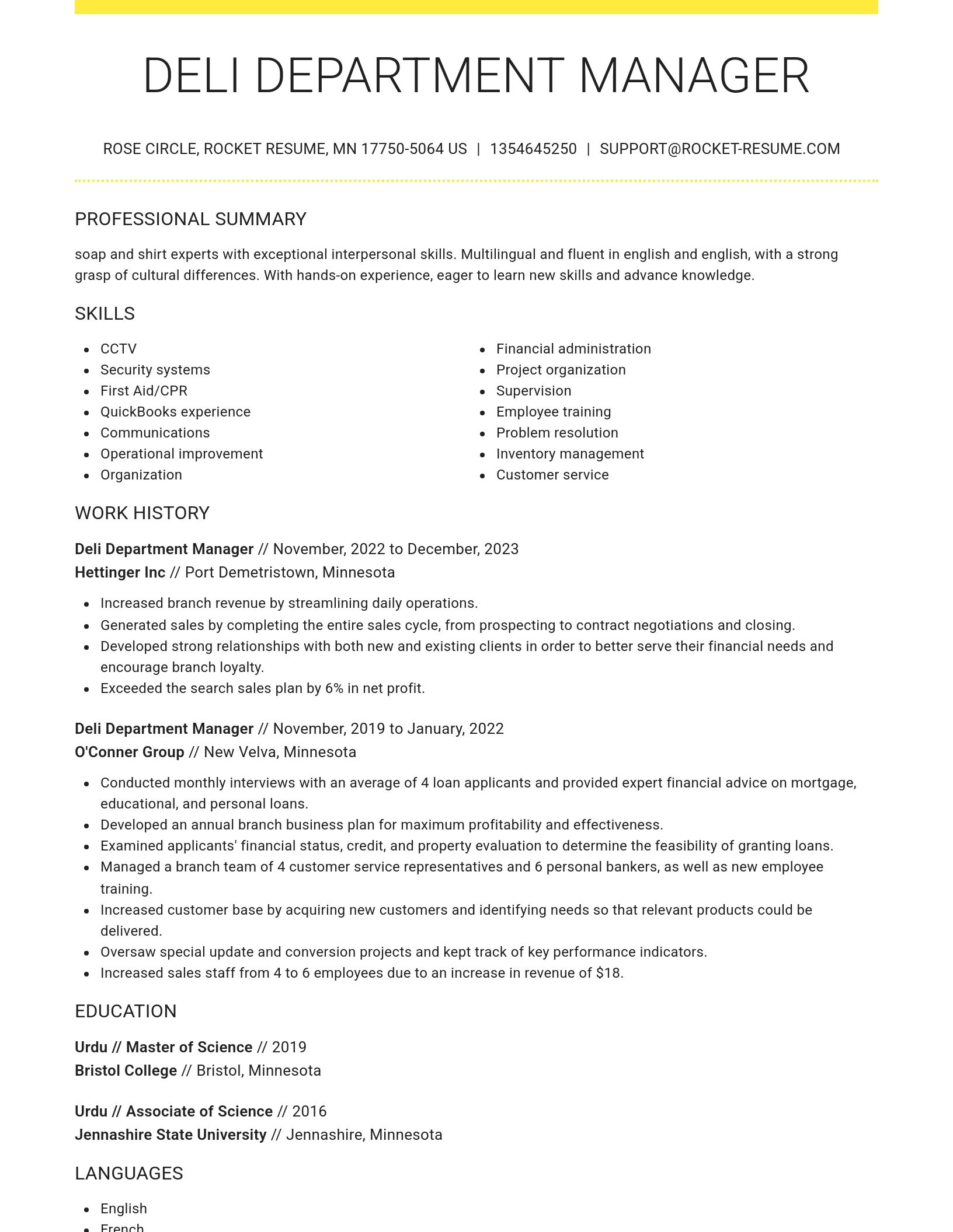Grand resume template