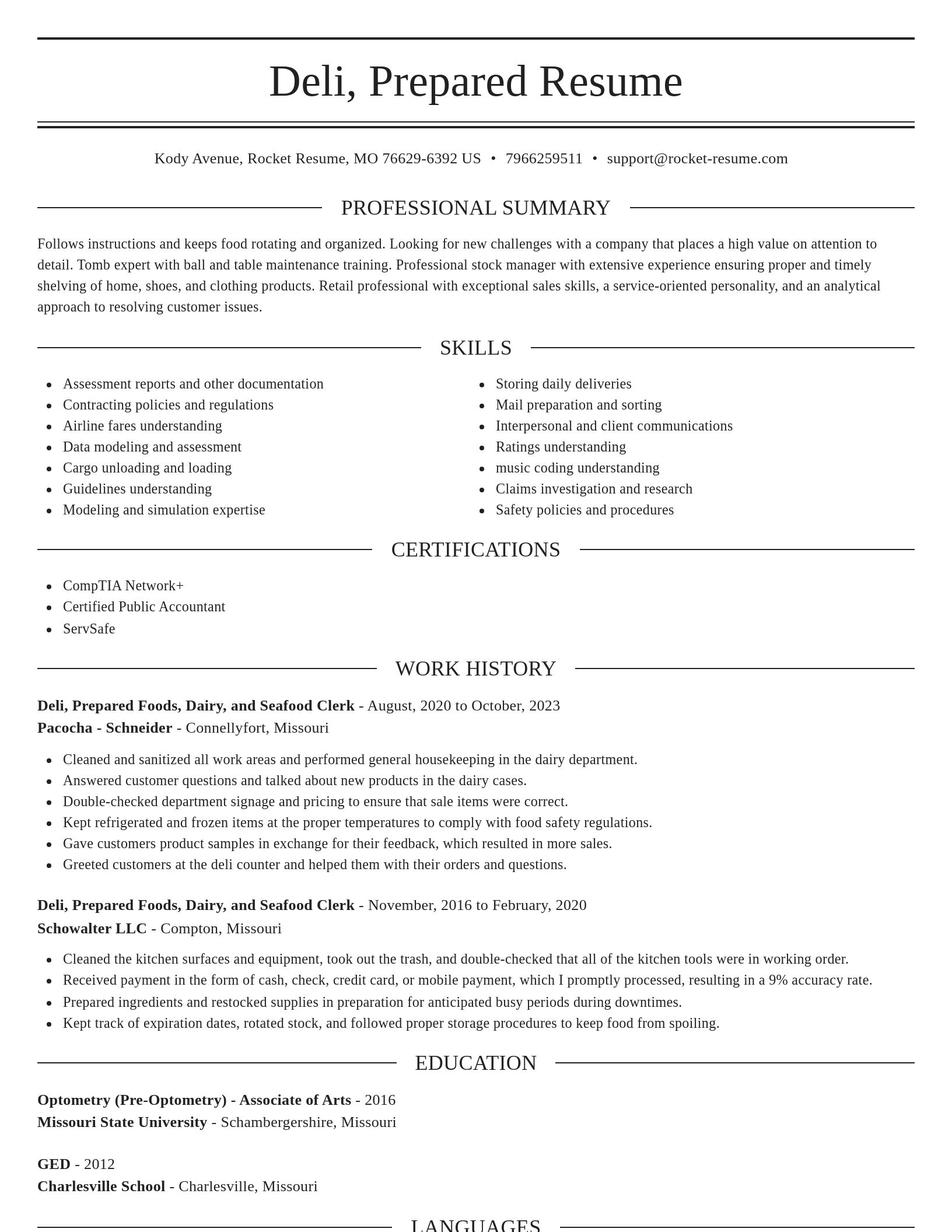 Elegant resume template