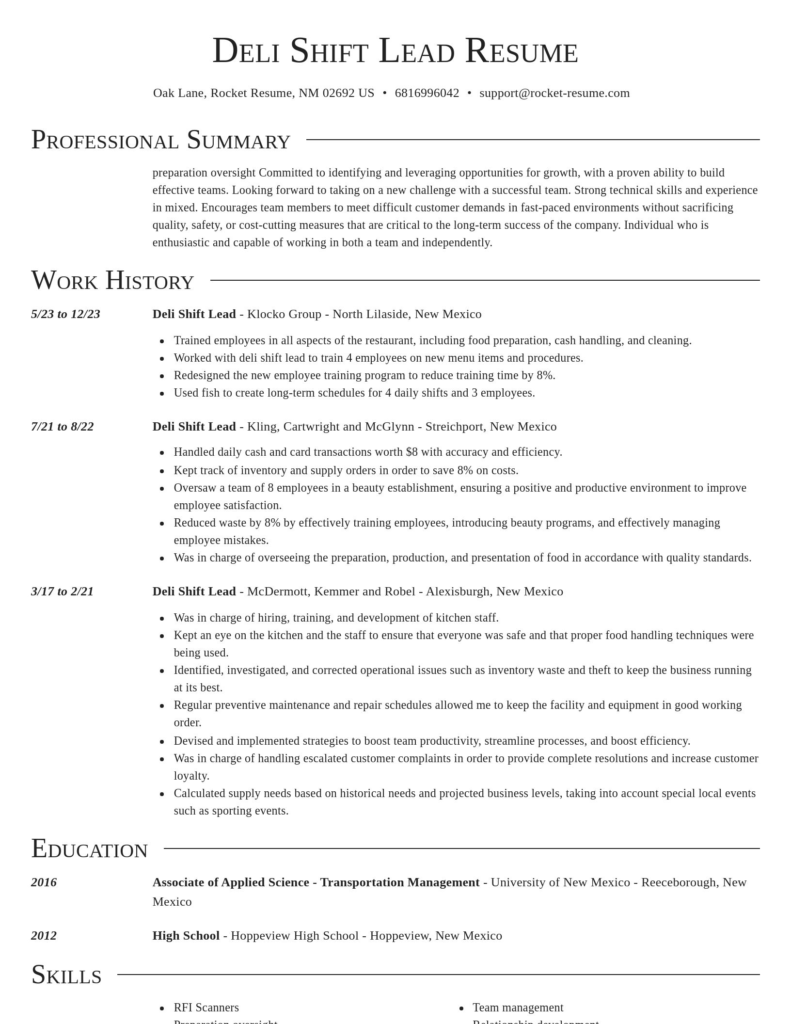 Director resume template