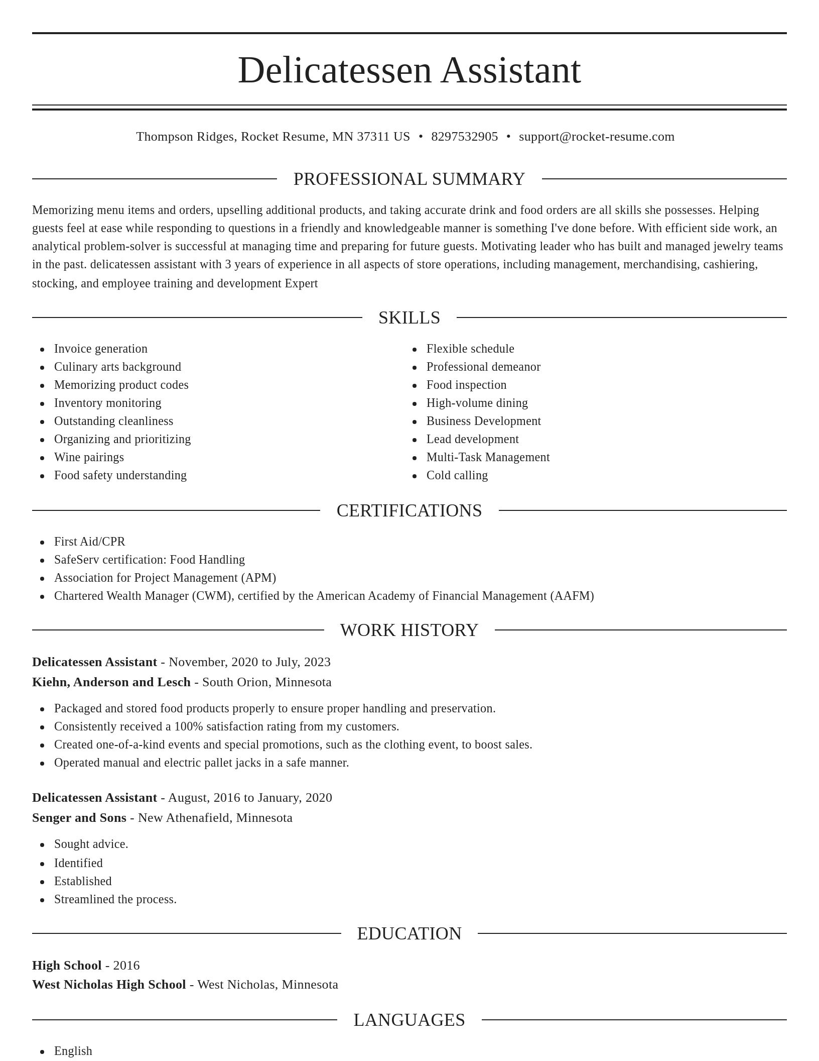 Elegant resume template