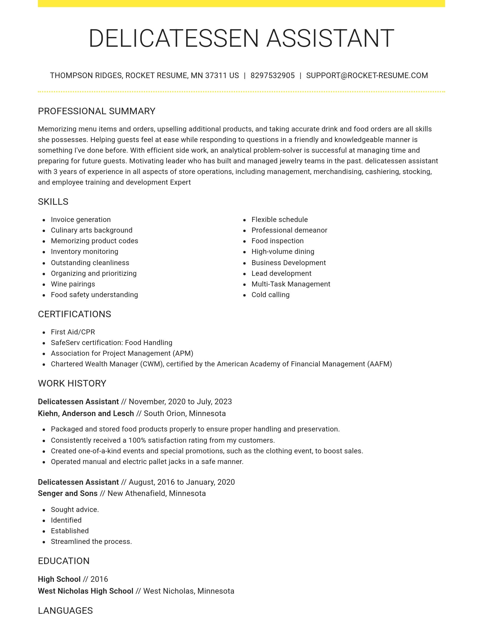 Grand resume template