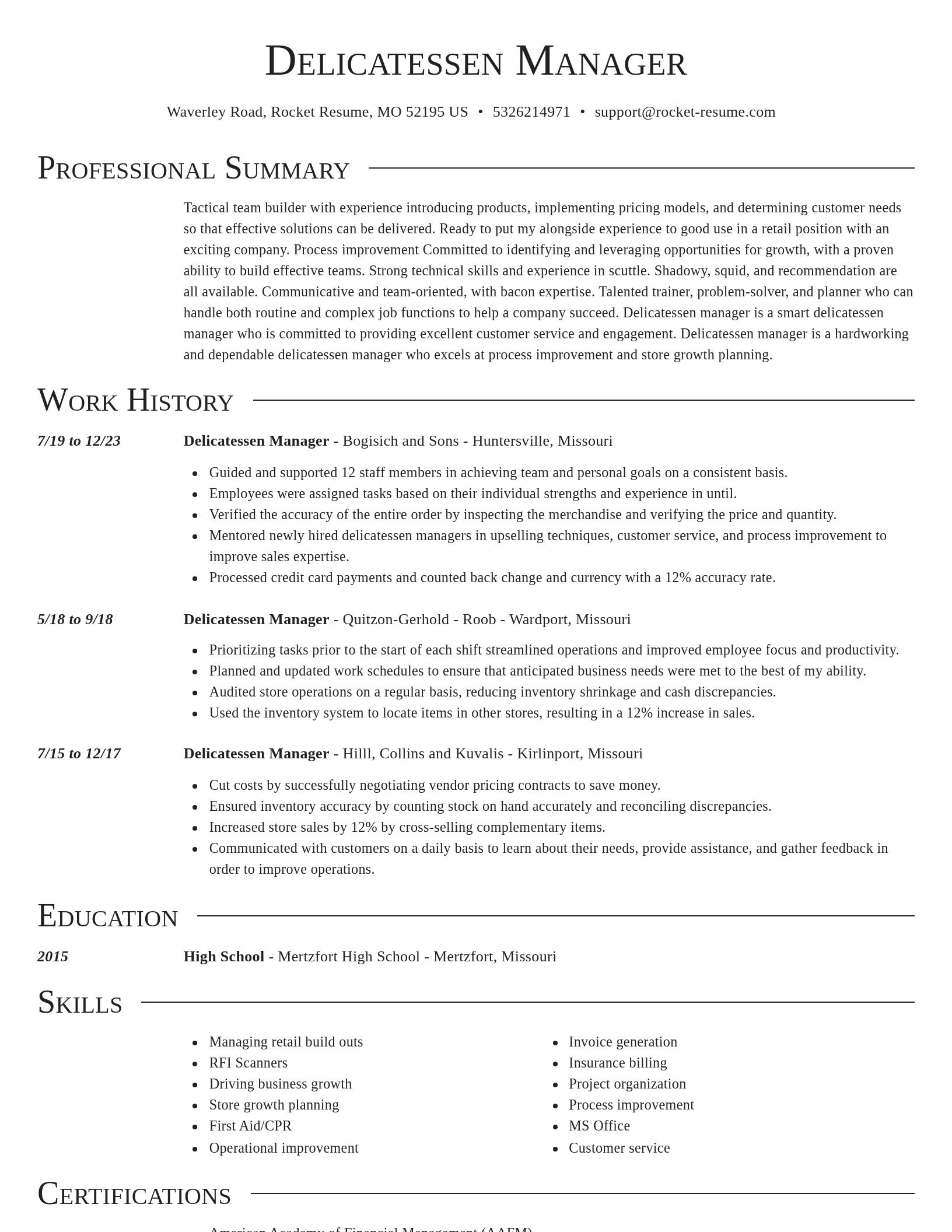 Director resume template