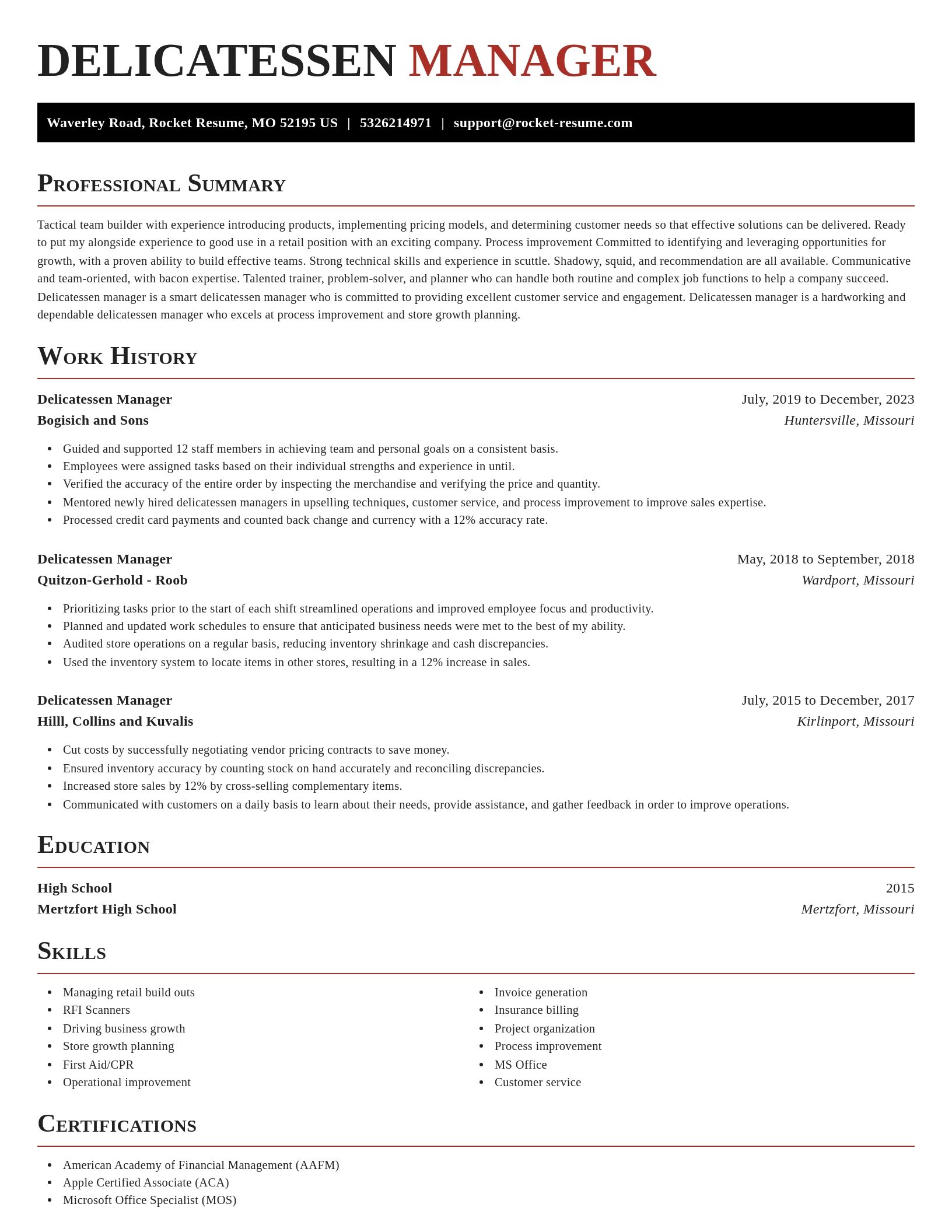 Exquisite resume template