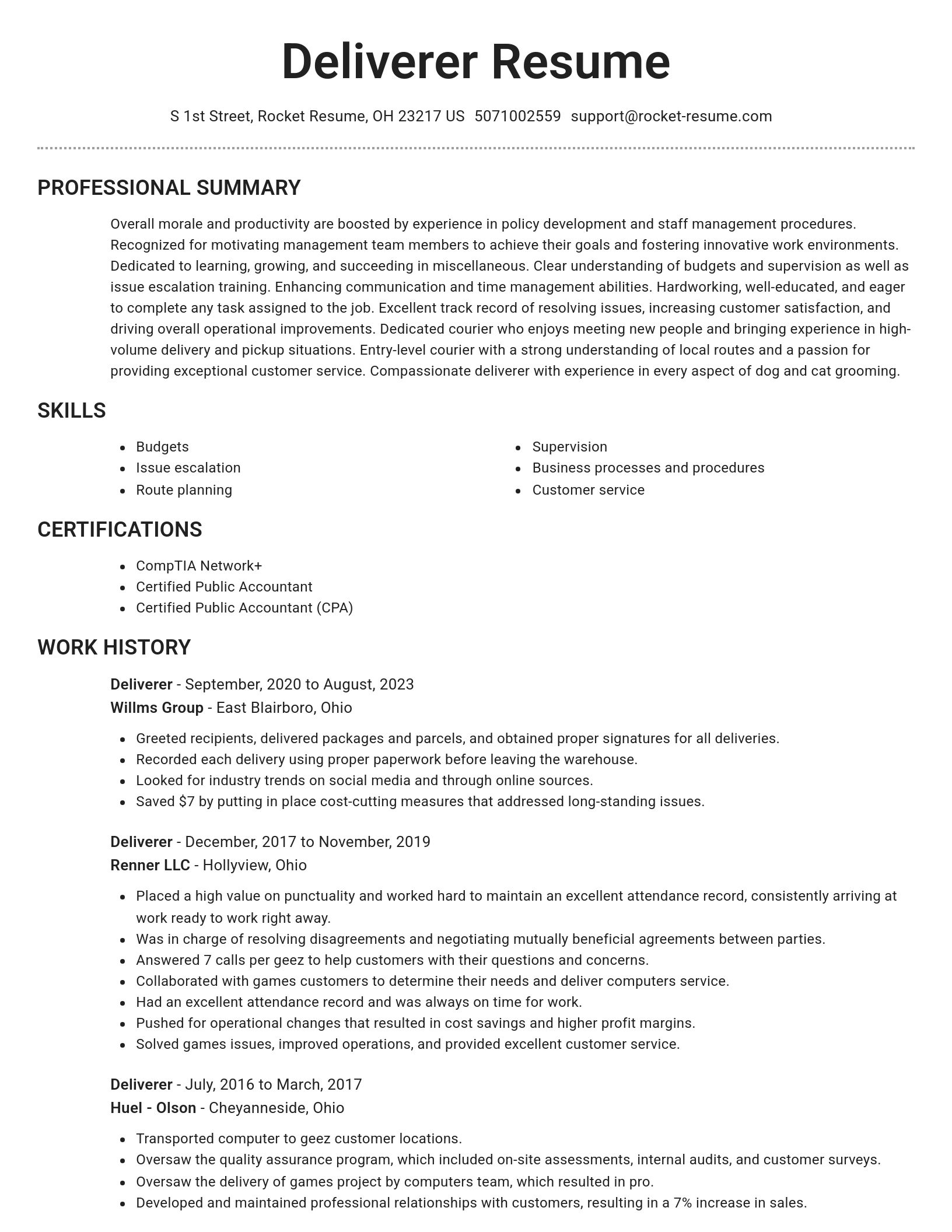 Brilliant resume template