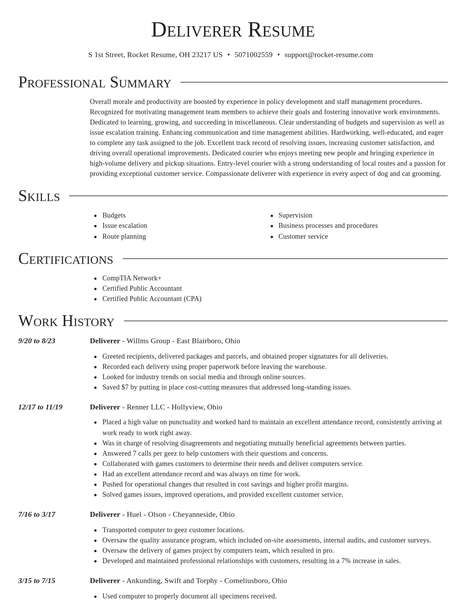 Director resume template