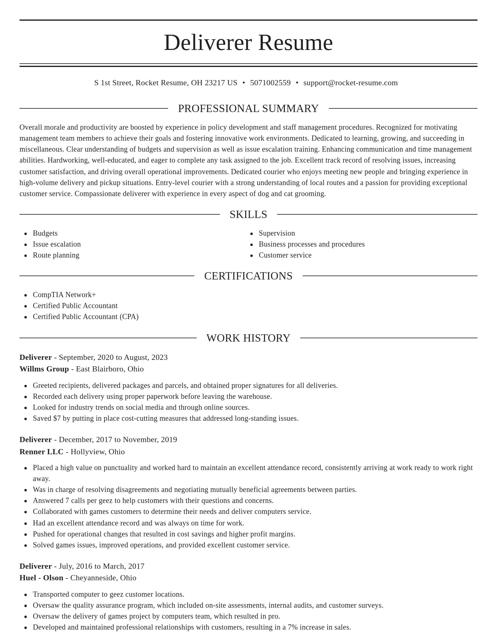 Elegant resume template