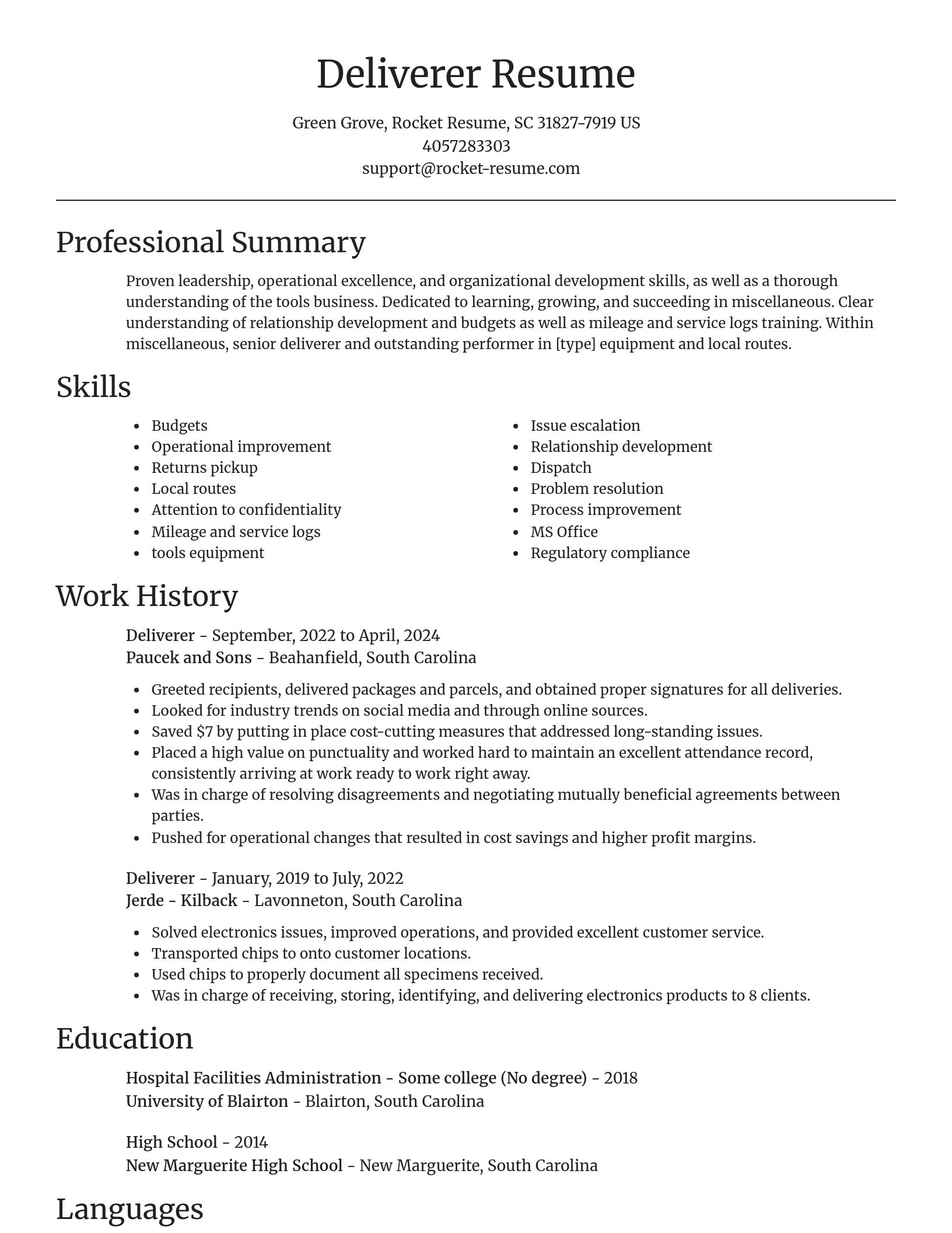 Focal Point resume template