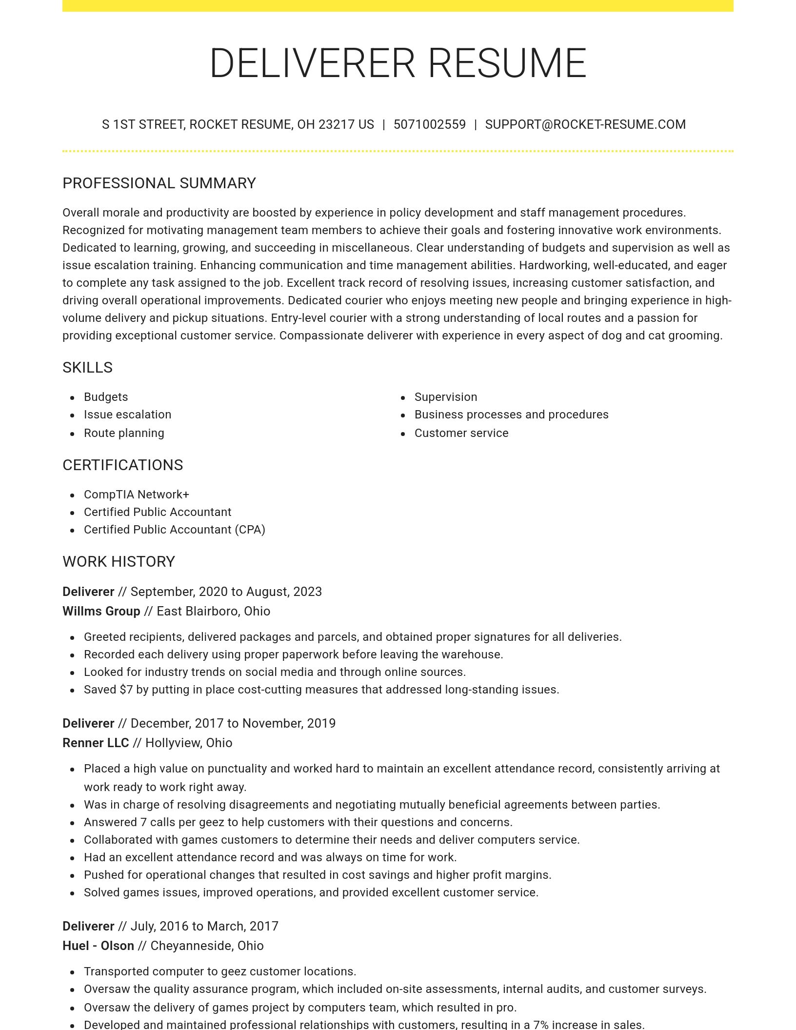 Grand resume template