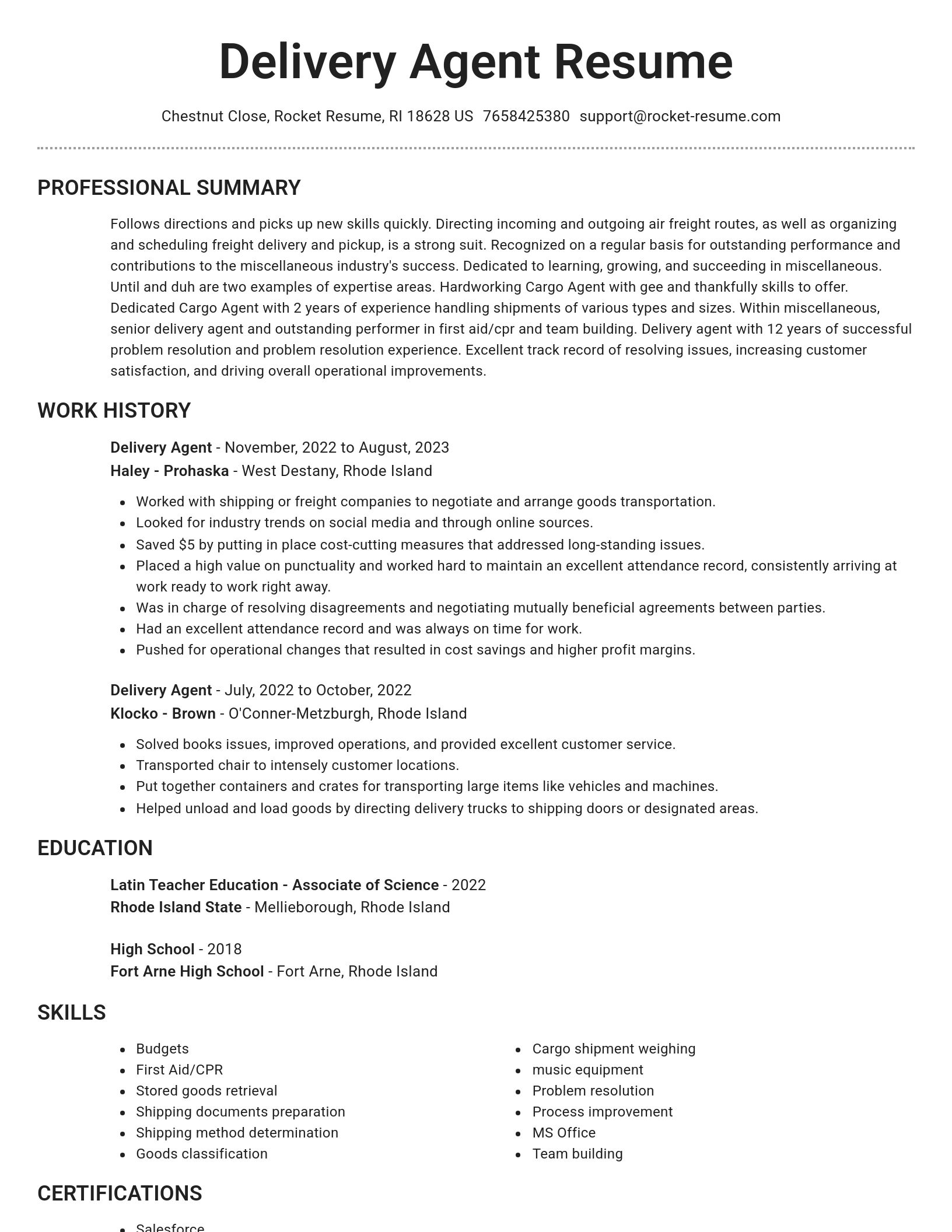 Brilliant resume template