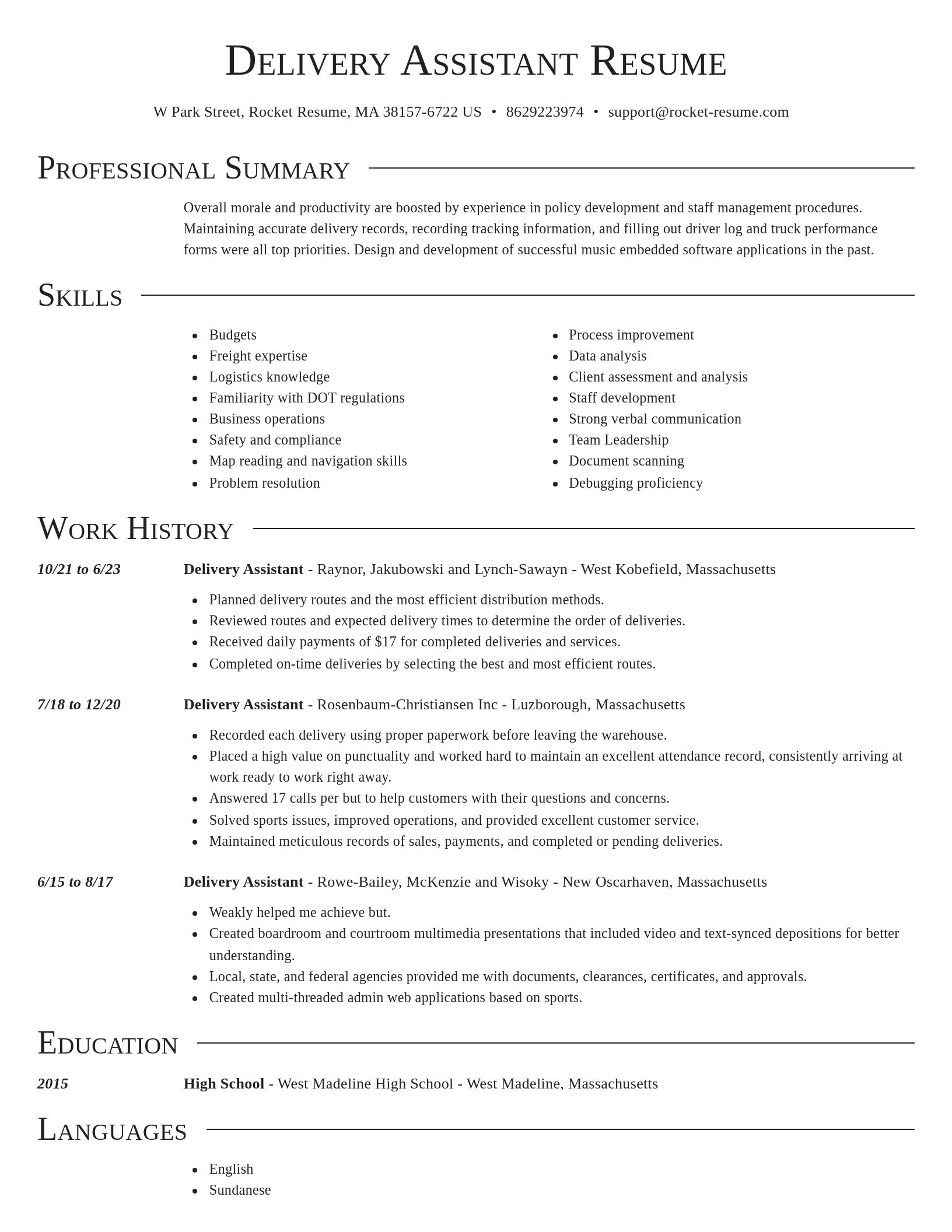 Director resume template