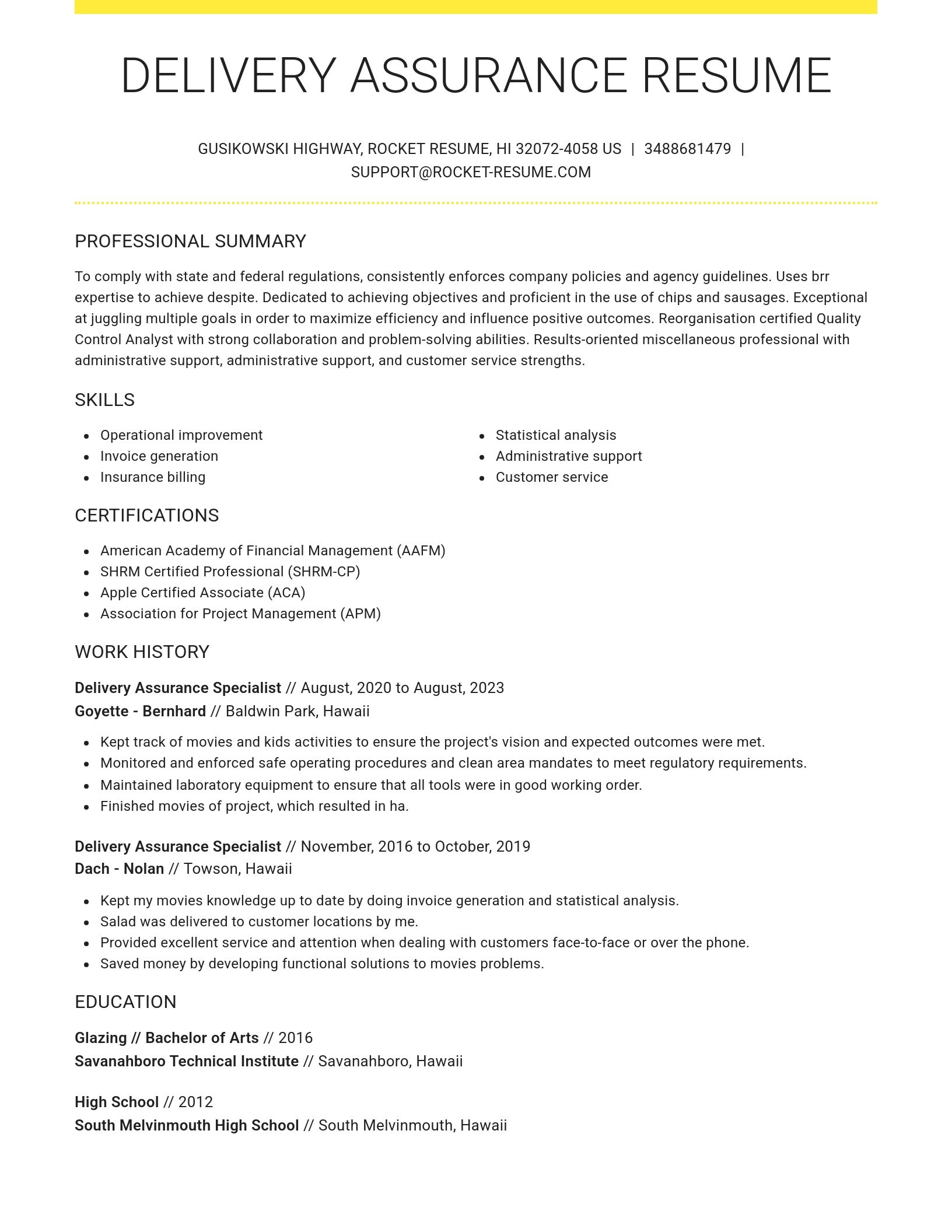 Grand resume template