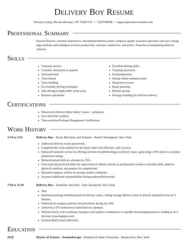 Director resume template