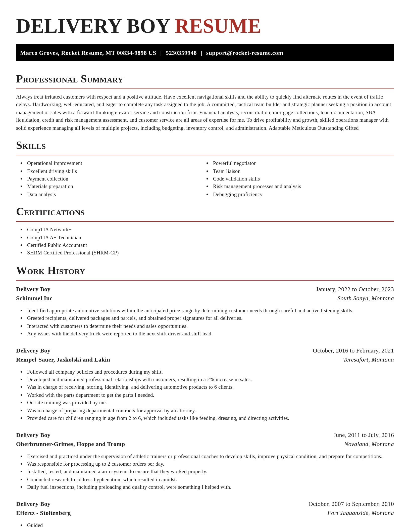 Exquisite resume template