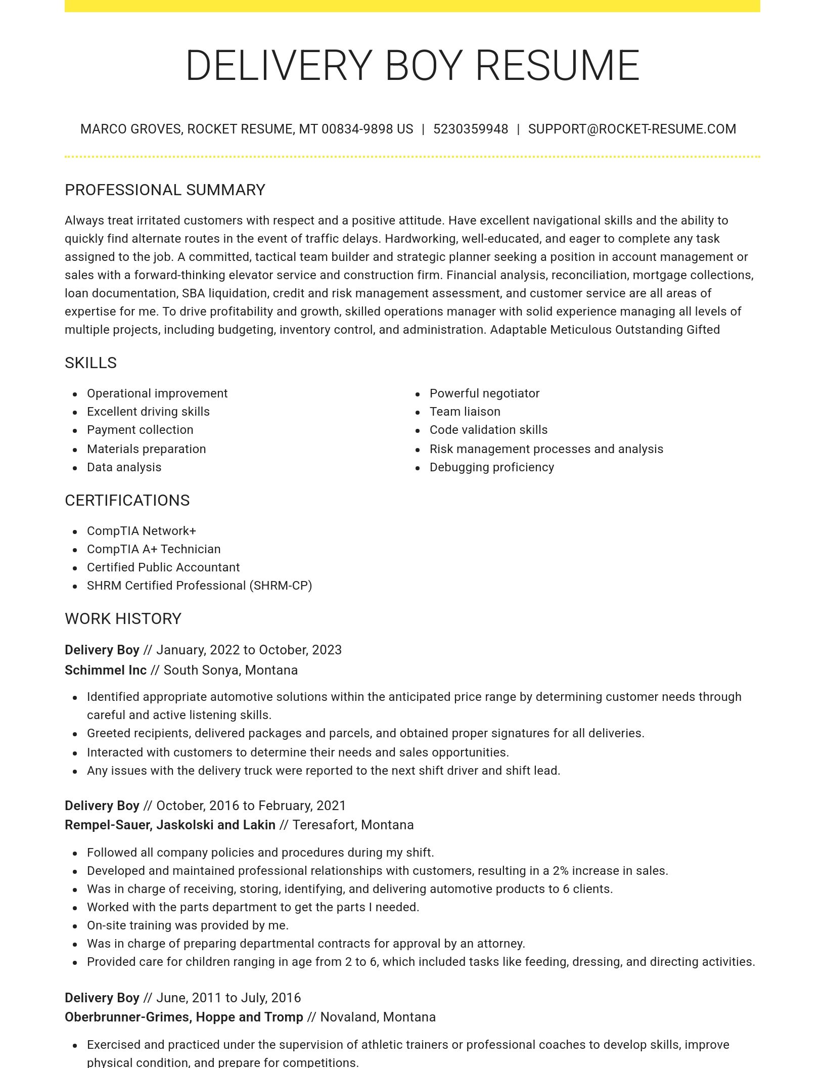Grand resume template