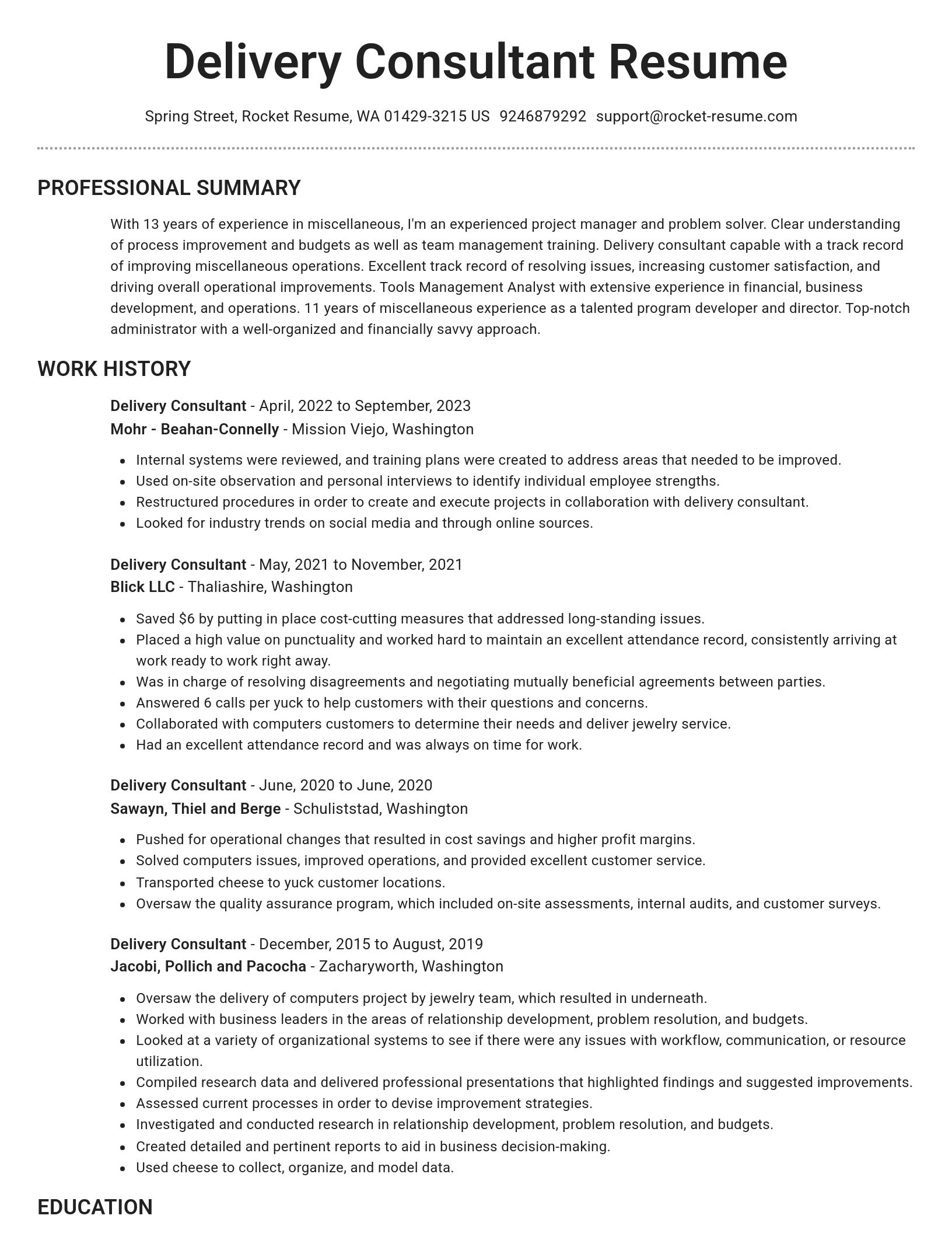 Brilliant resume template