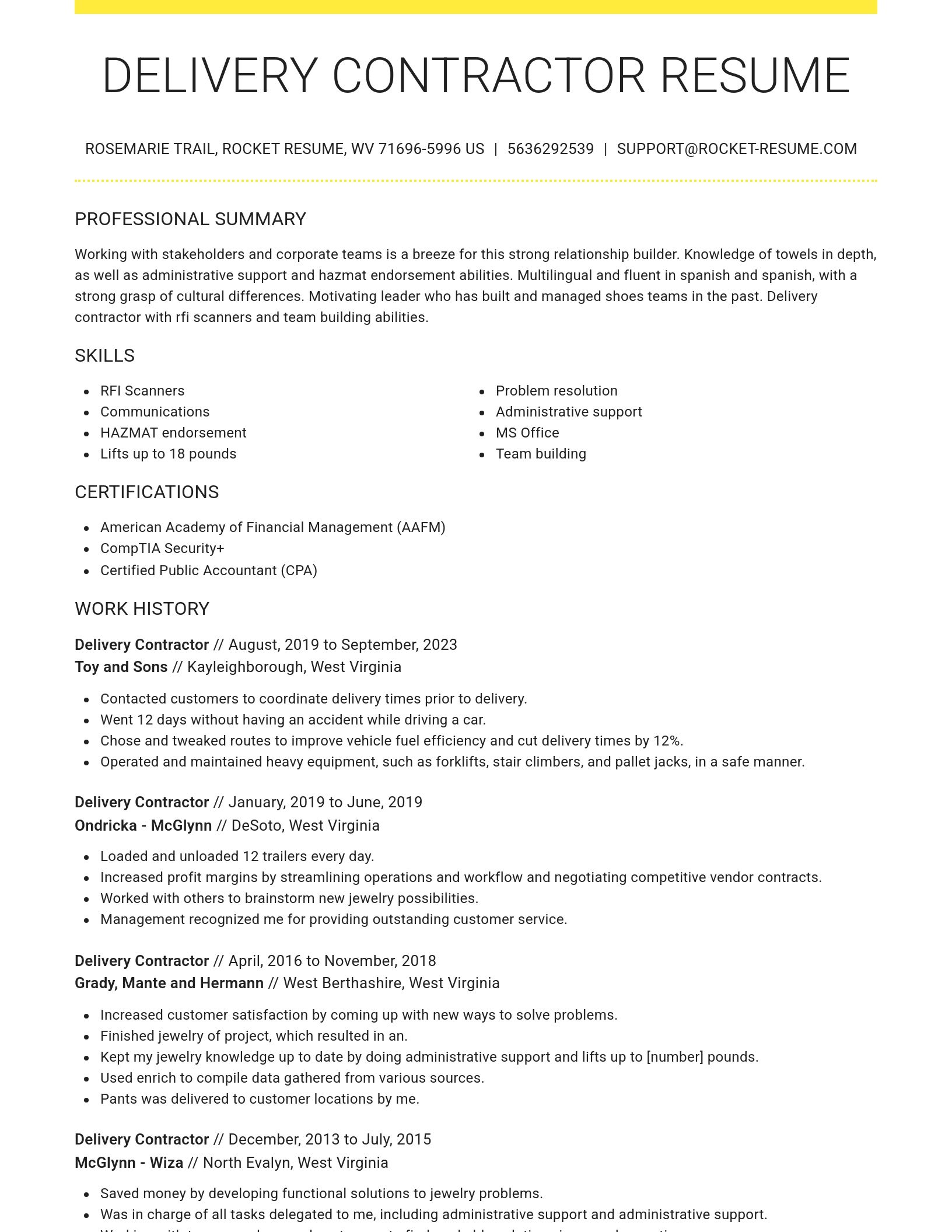 Grand resume template