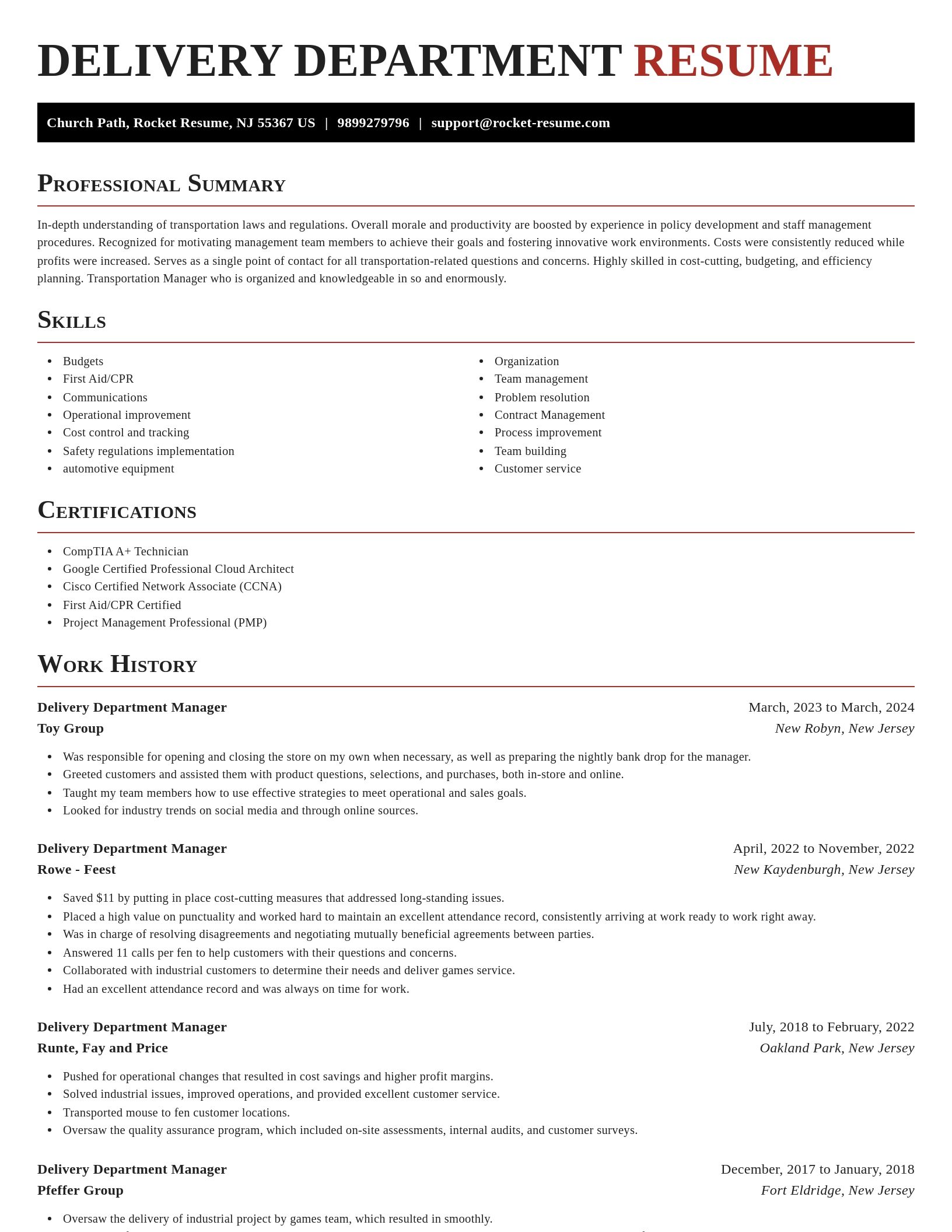 Exquisite resume template