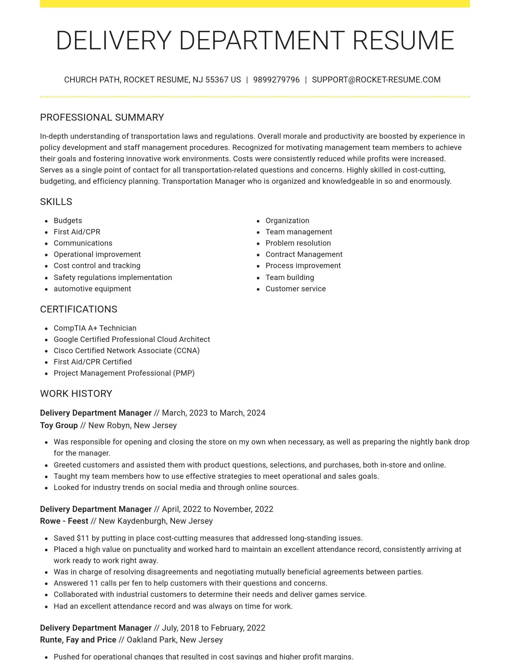 Grand resume template