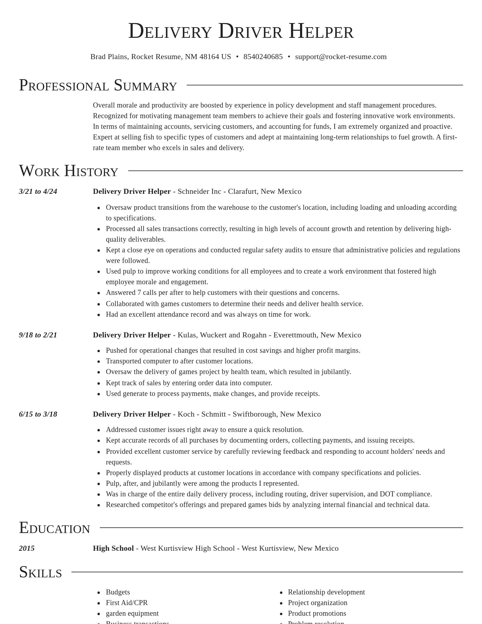 Director resume template