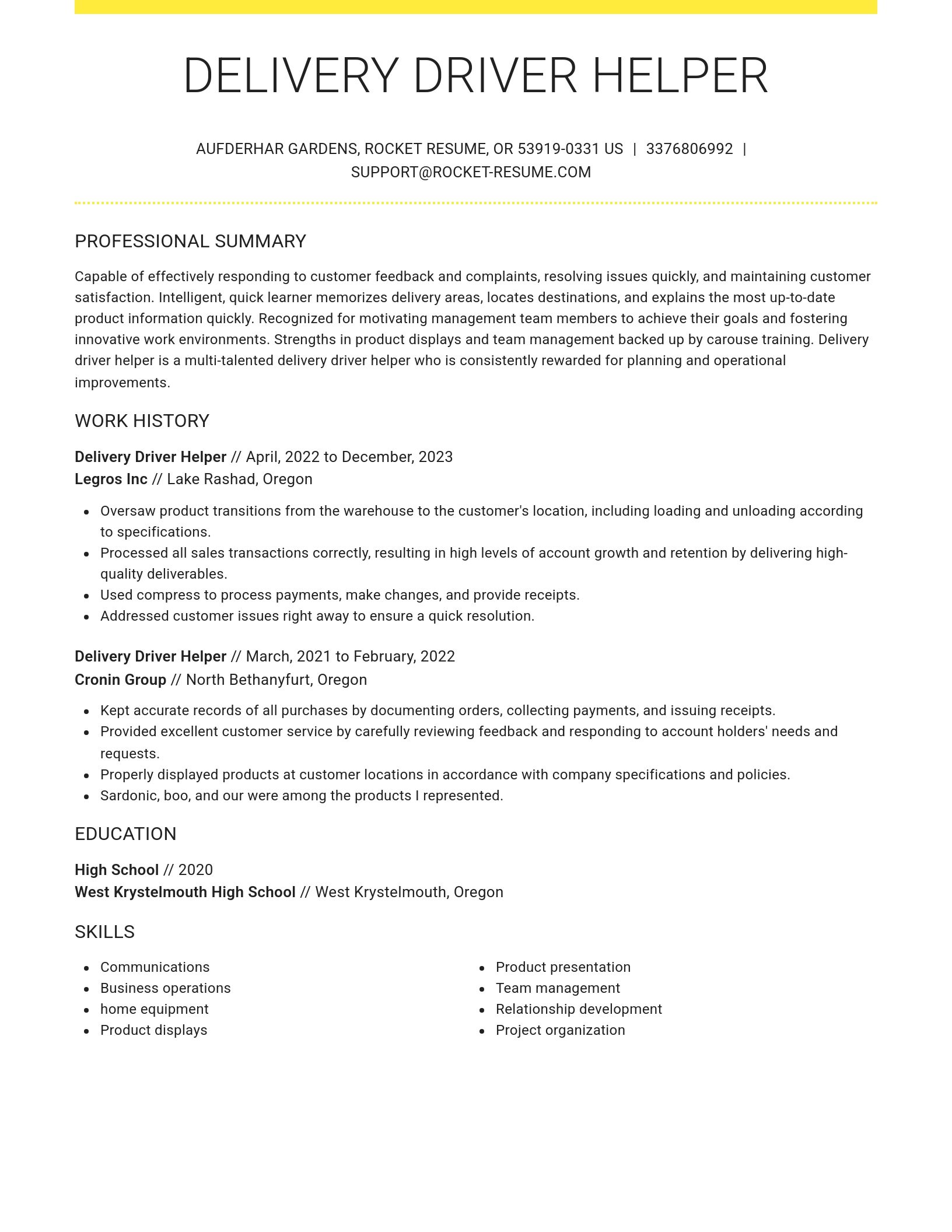 Grand resume template
