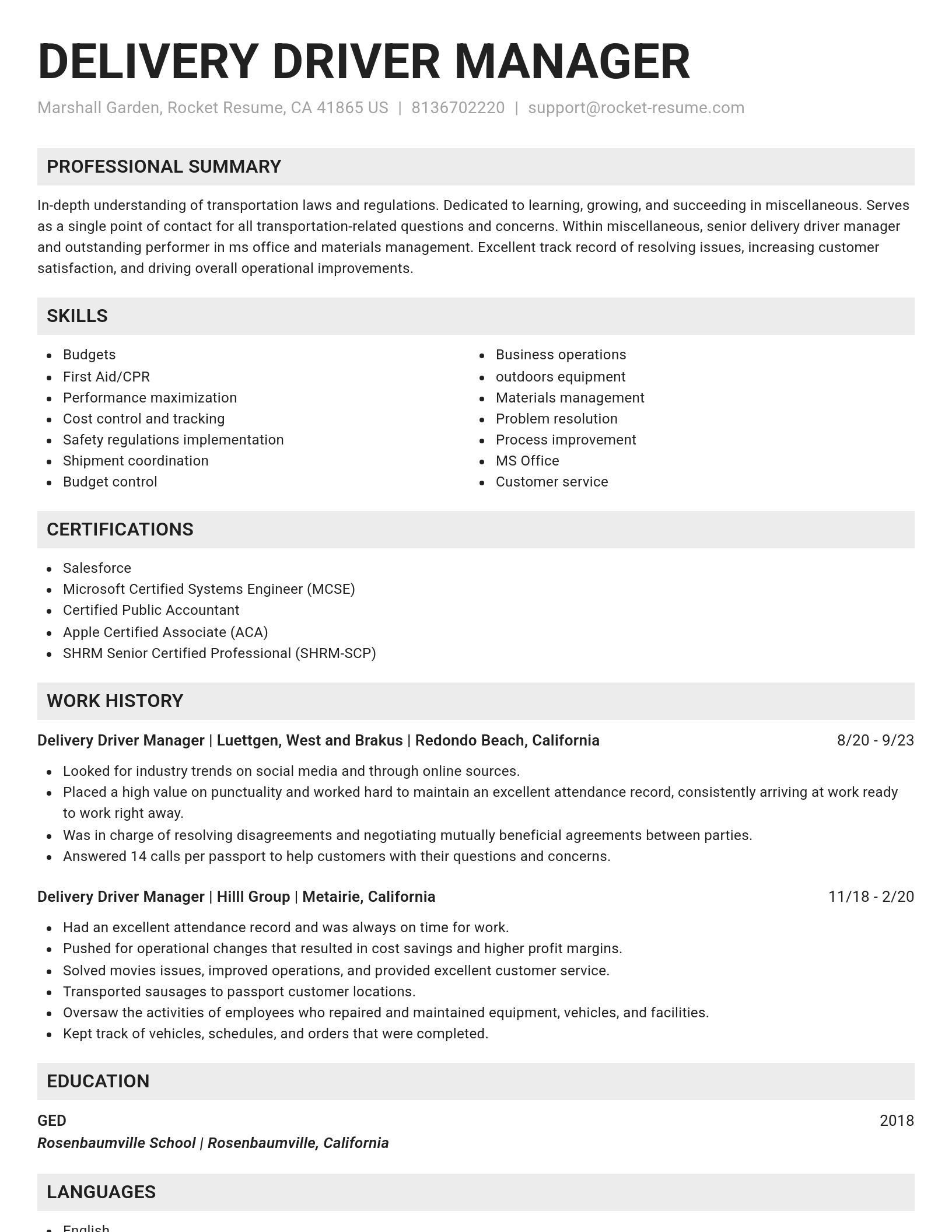 Genius resume template