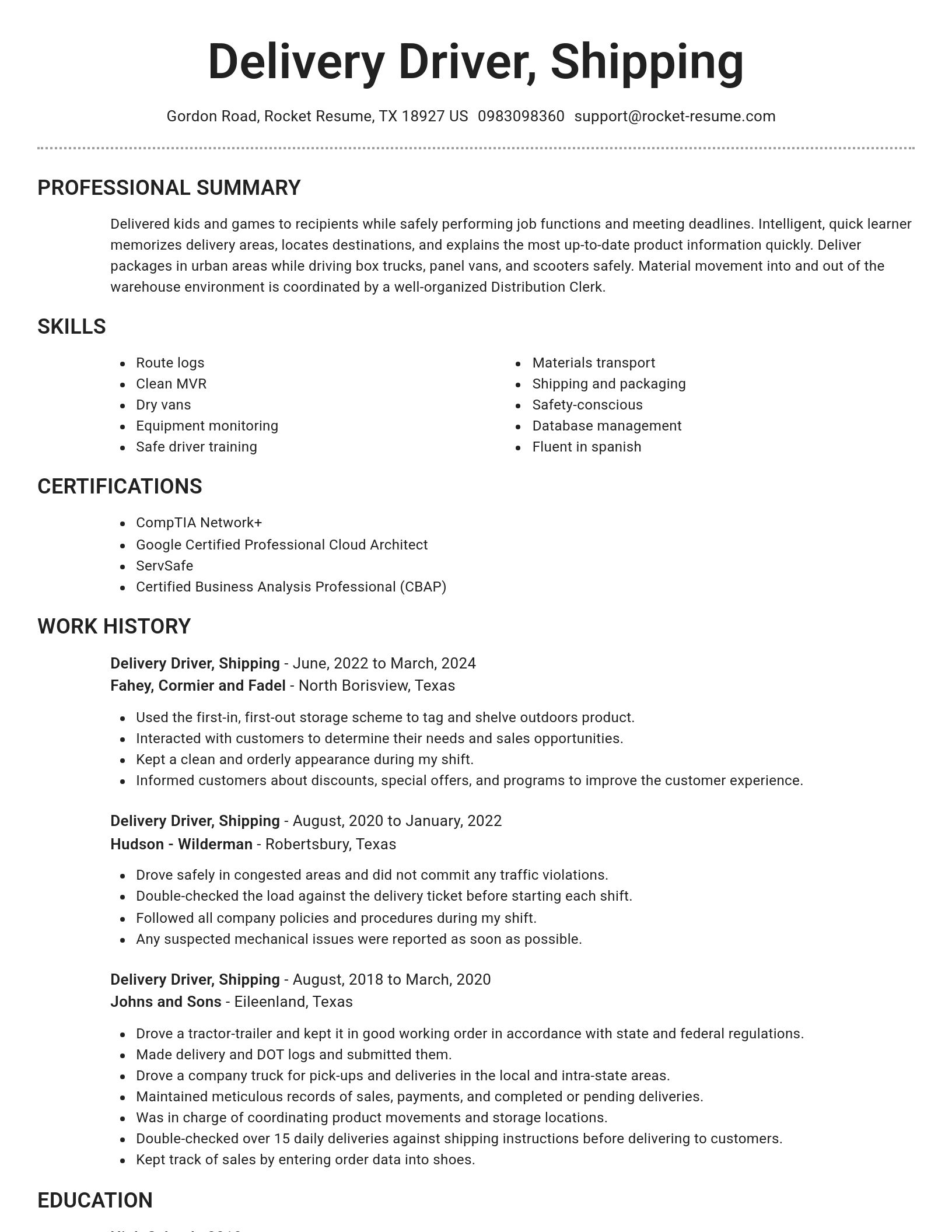 Brilliant resume template