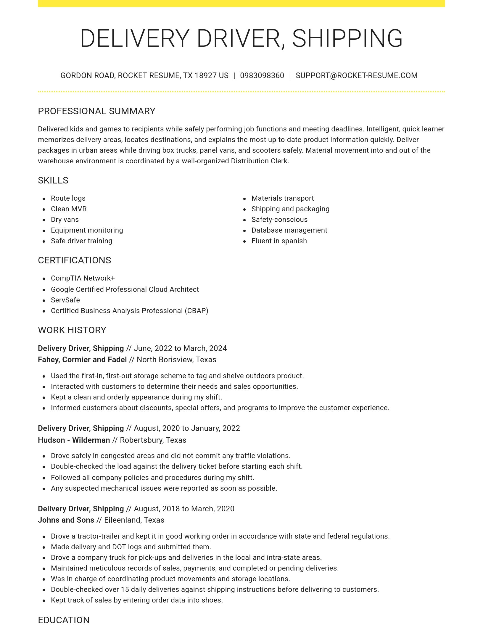 Grand resume template