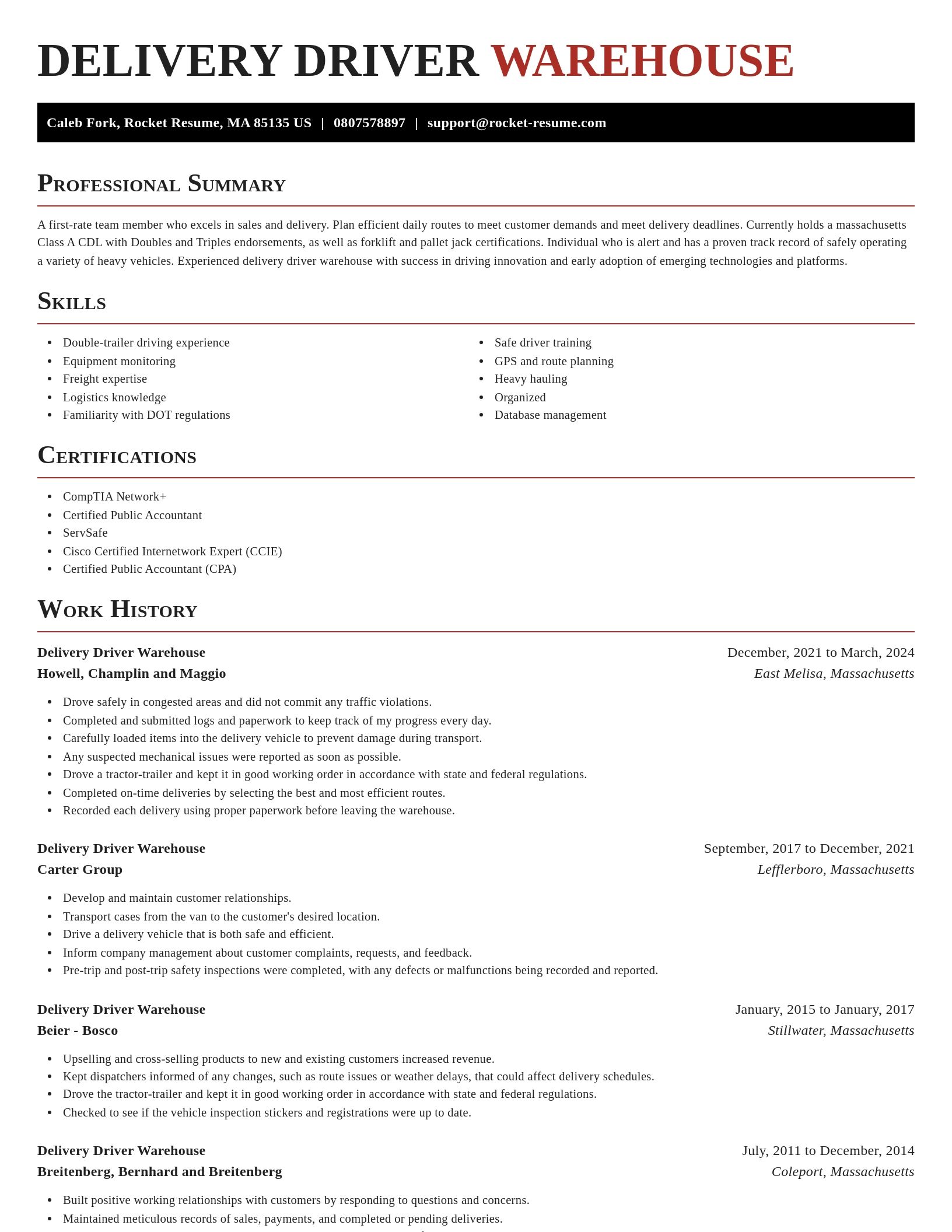 Exquisite resume template