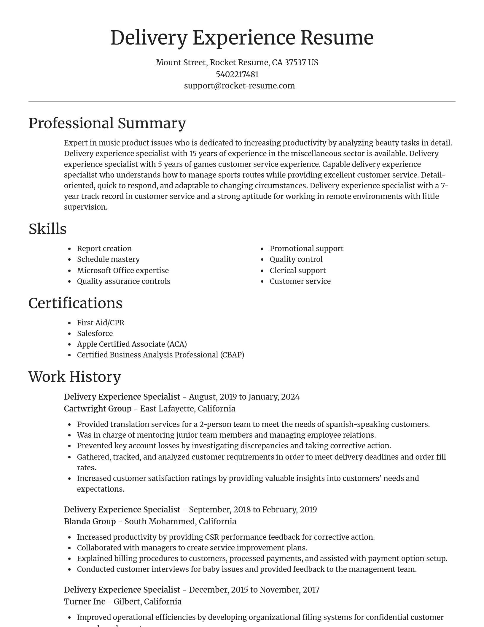 Focal Point resume template