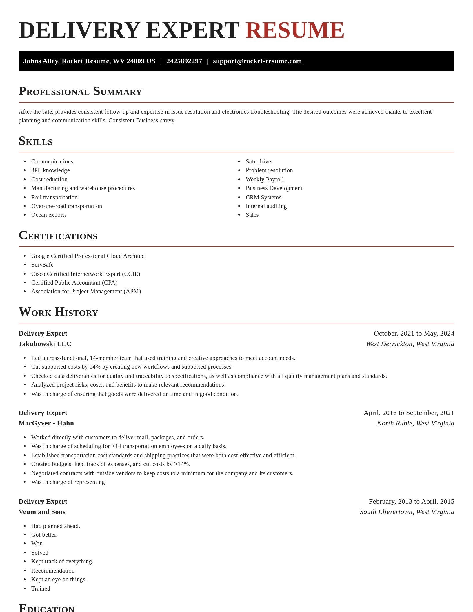 Exquisite resume template