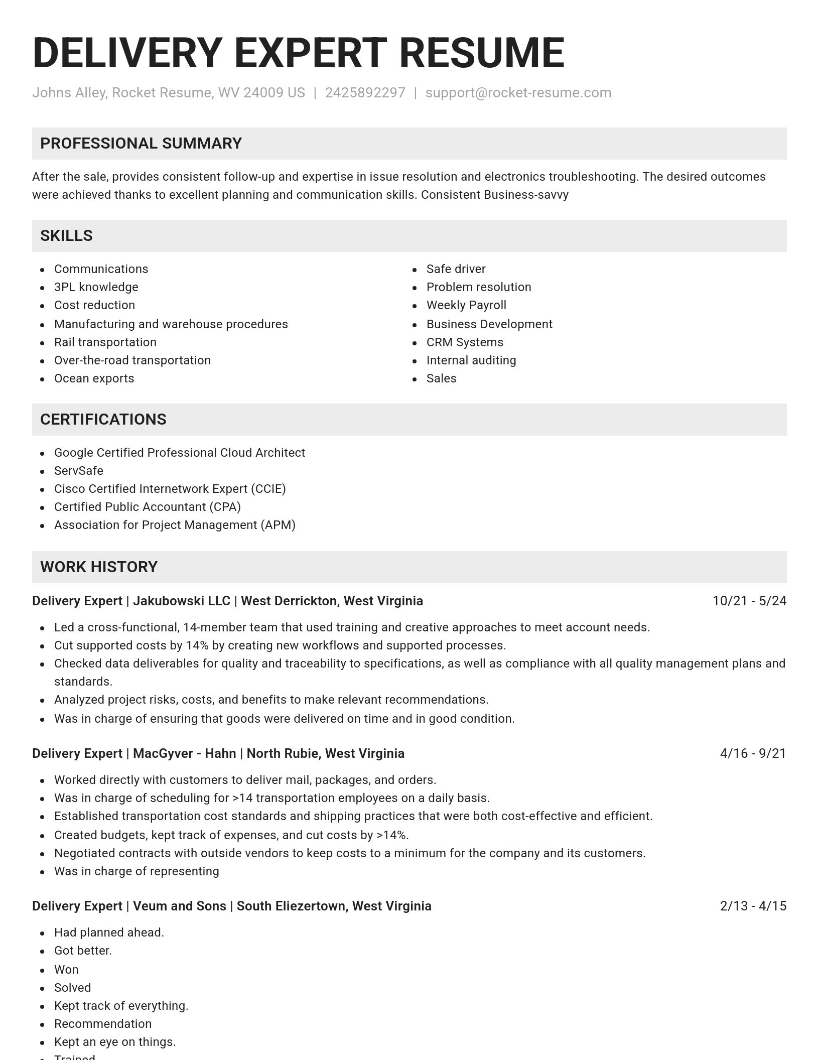Genius resume template