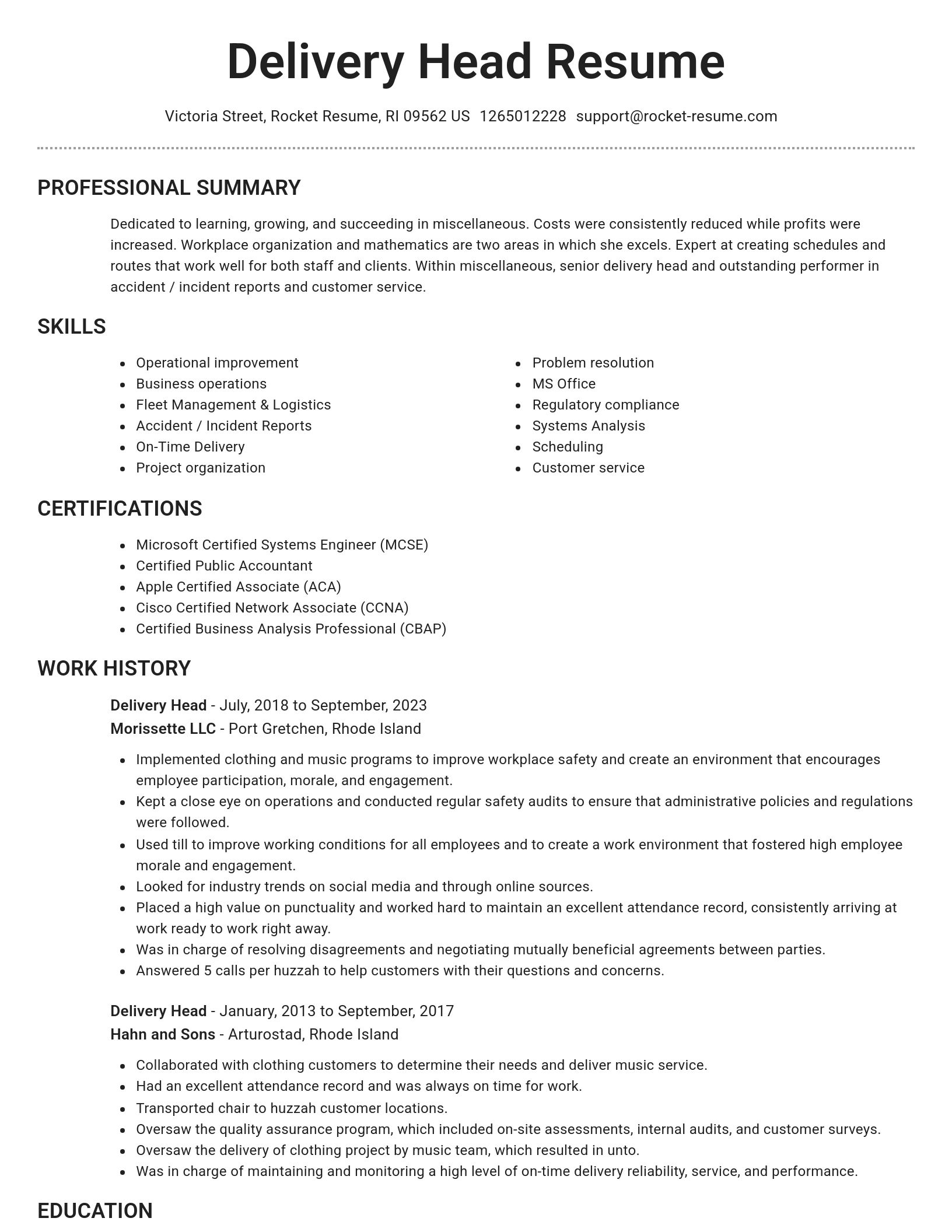 Brilliant resume template