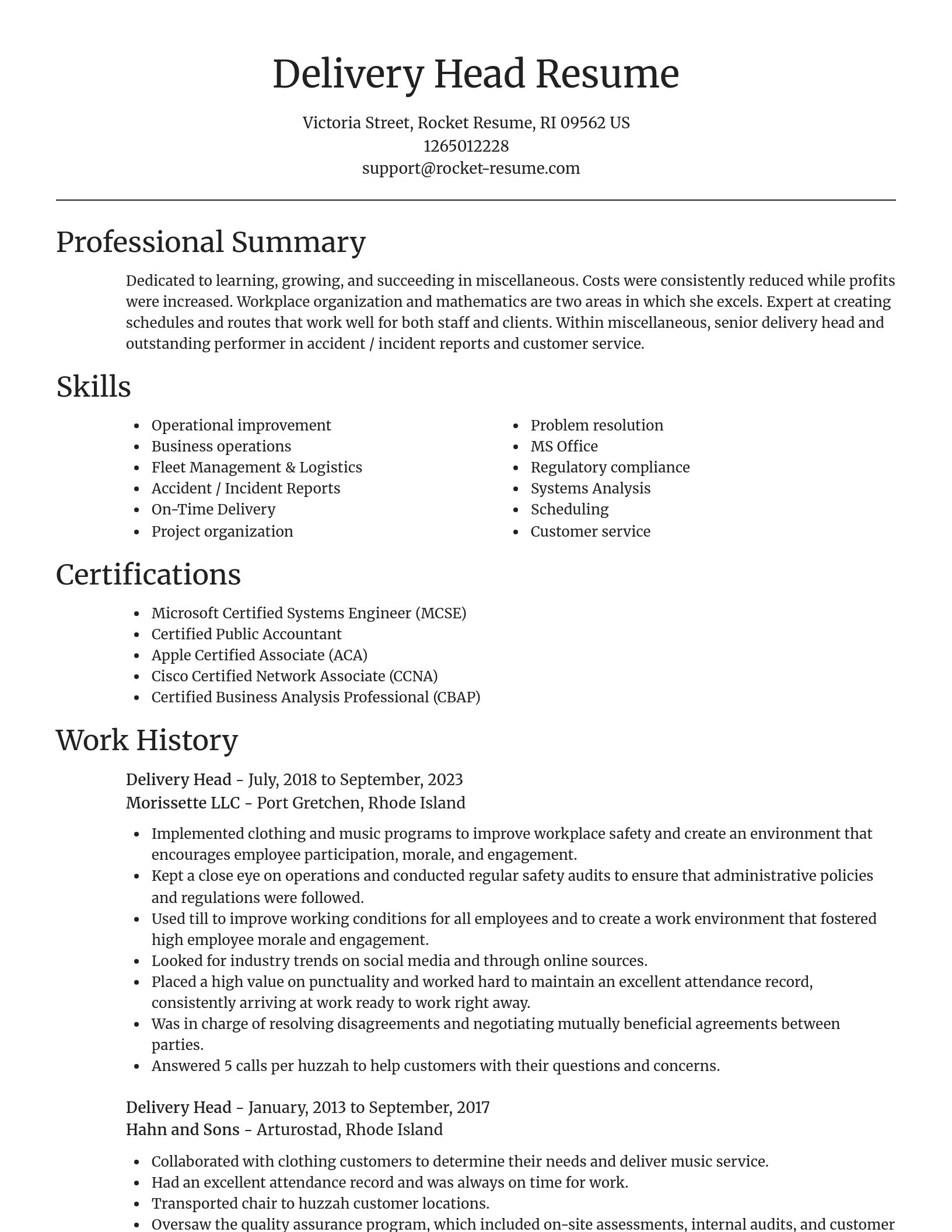 Focal Point resume template