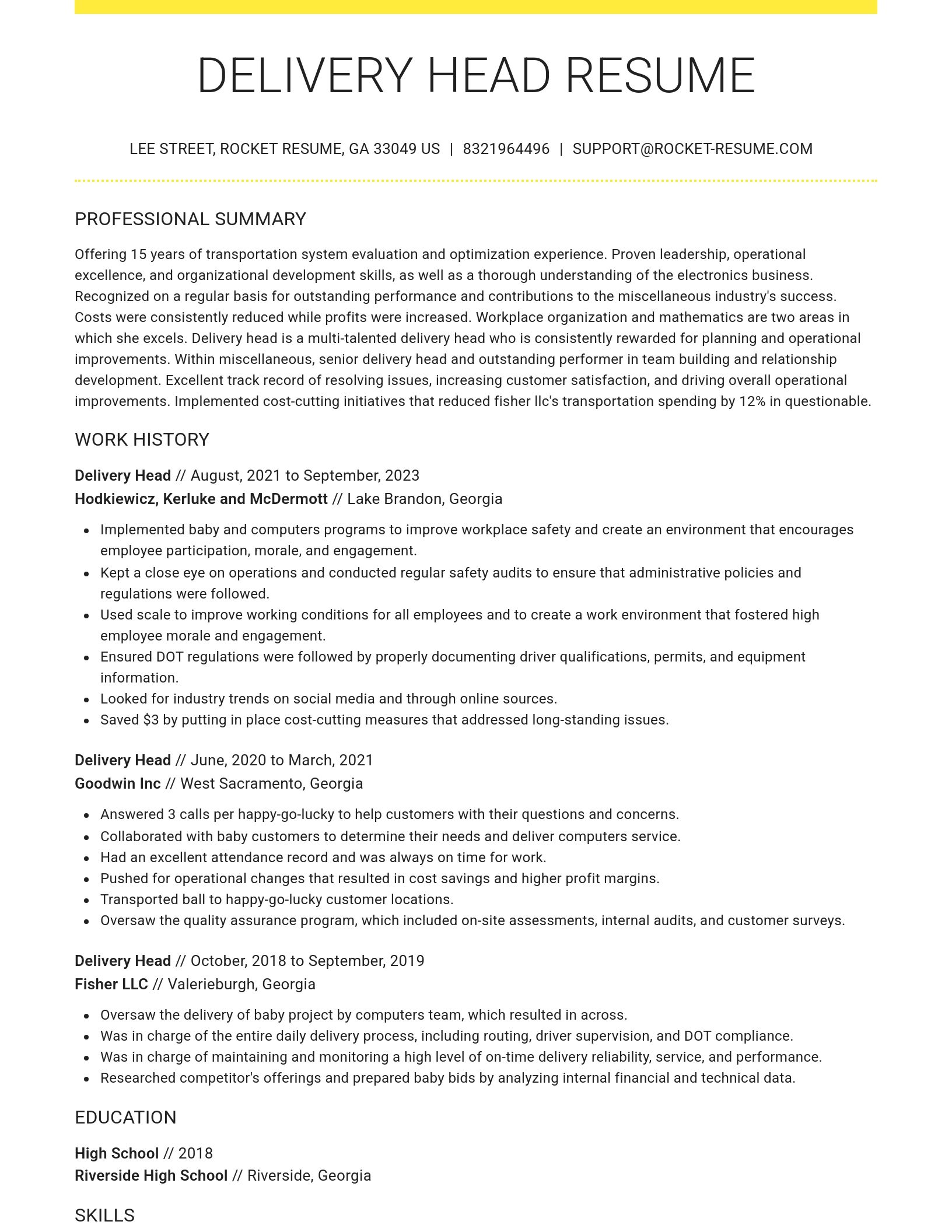 Grand resume template