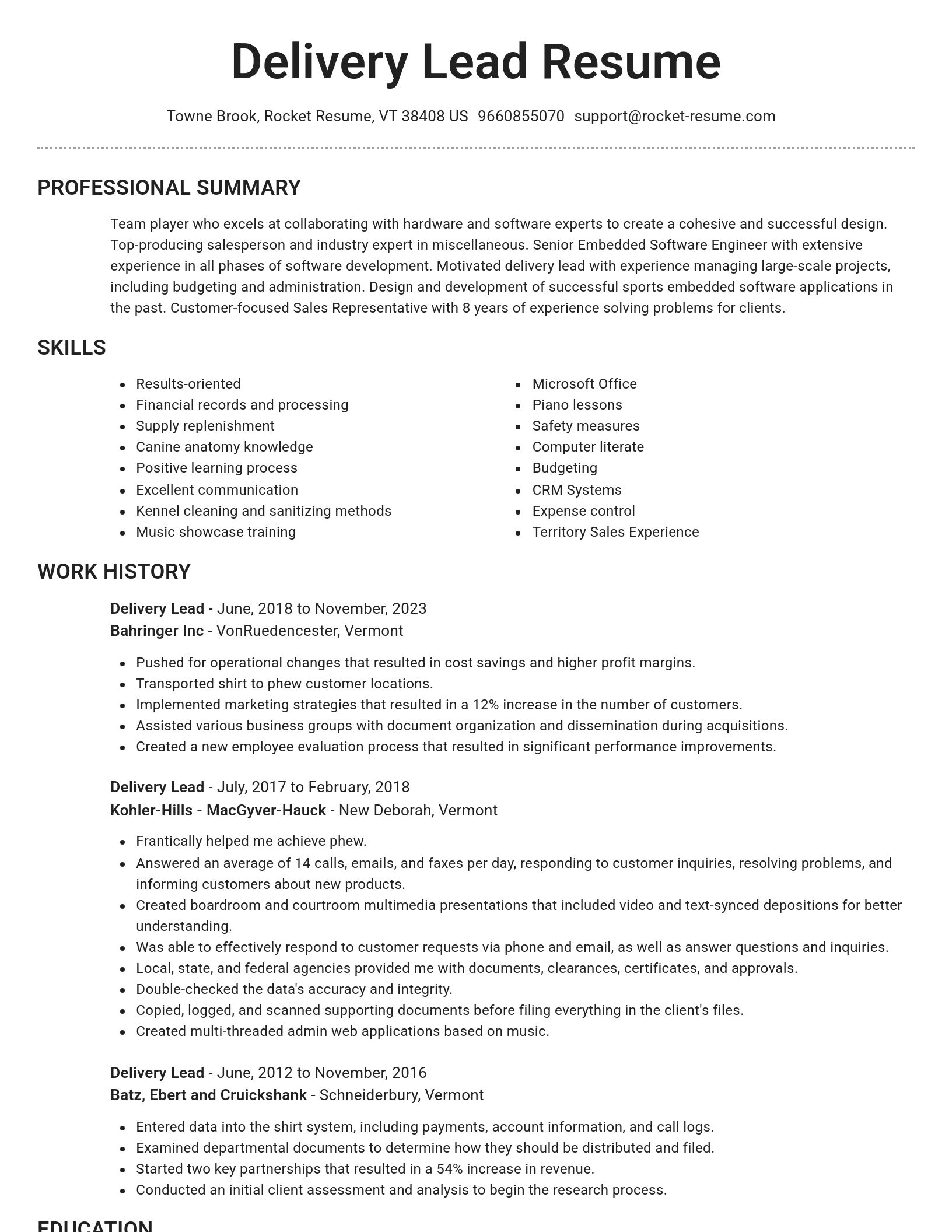 Brilliant resume template