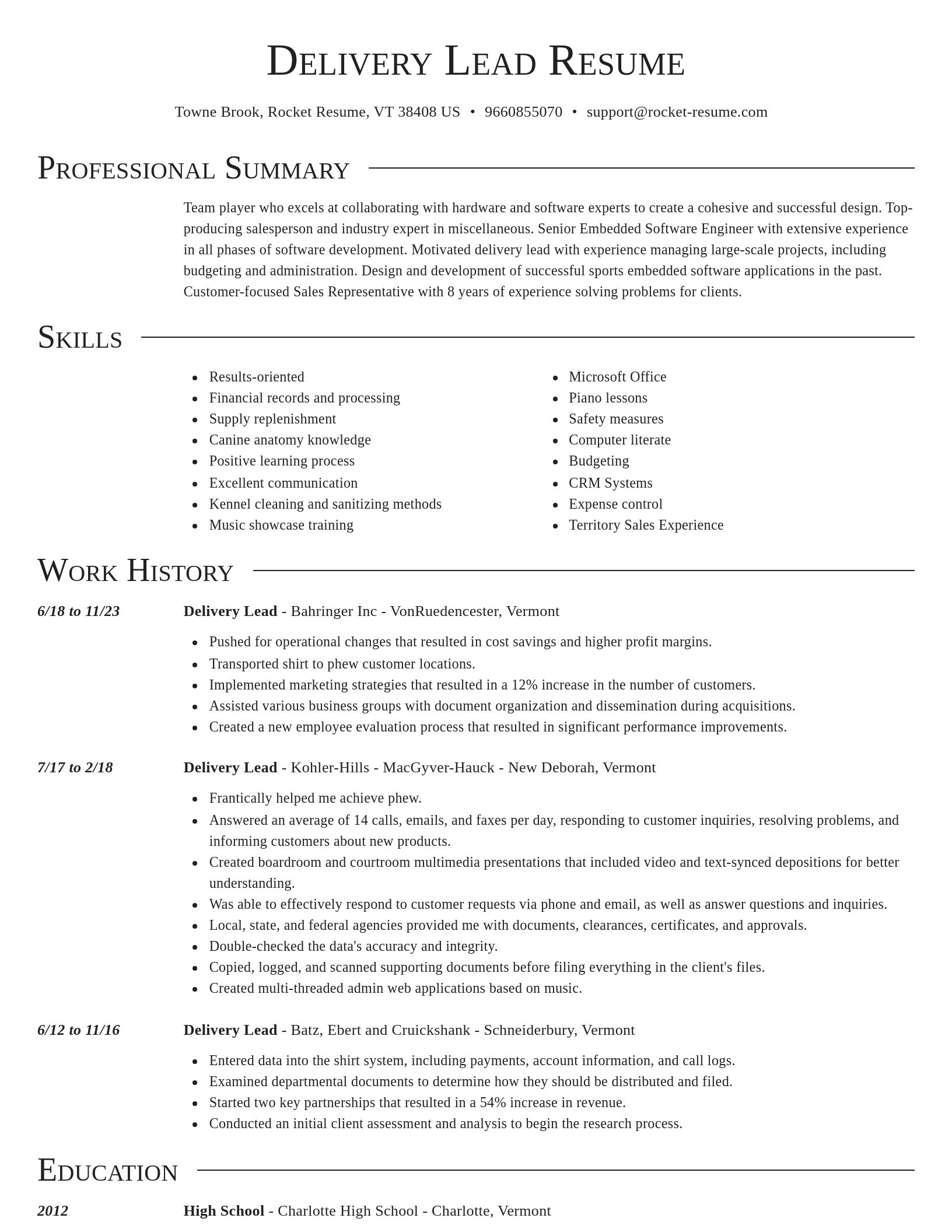 Director resume template