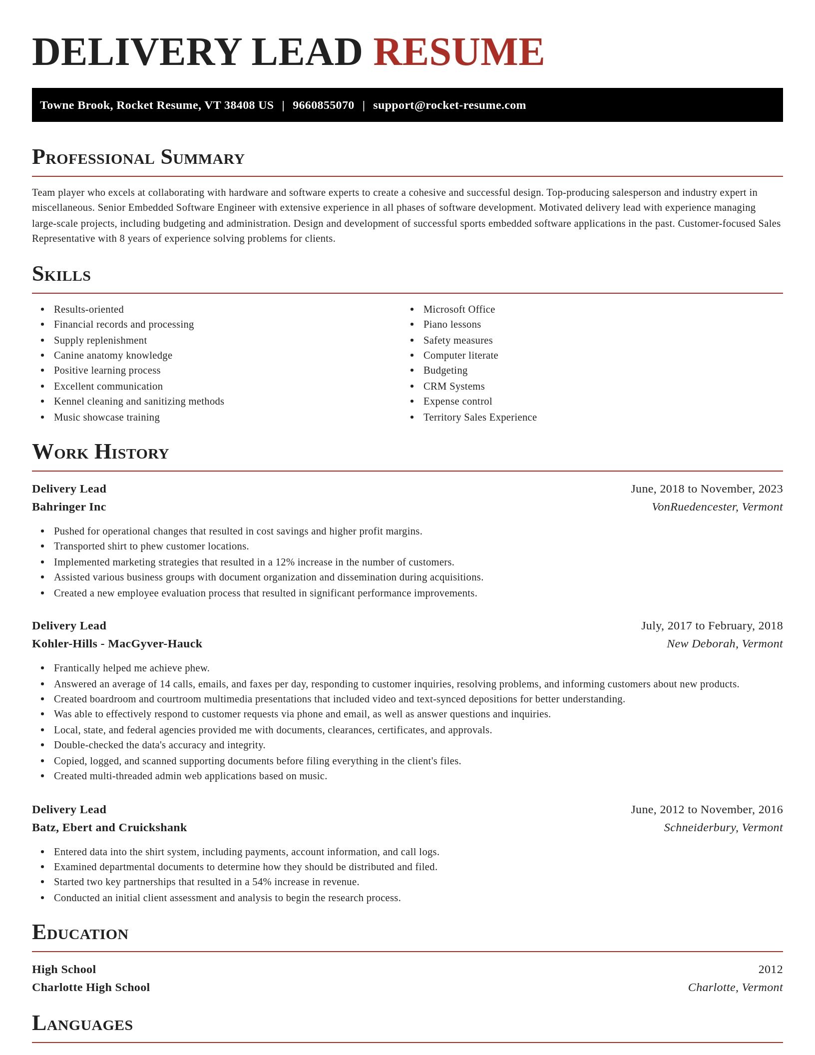 Exquisite resume template