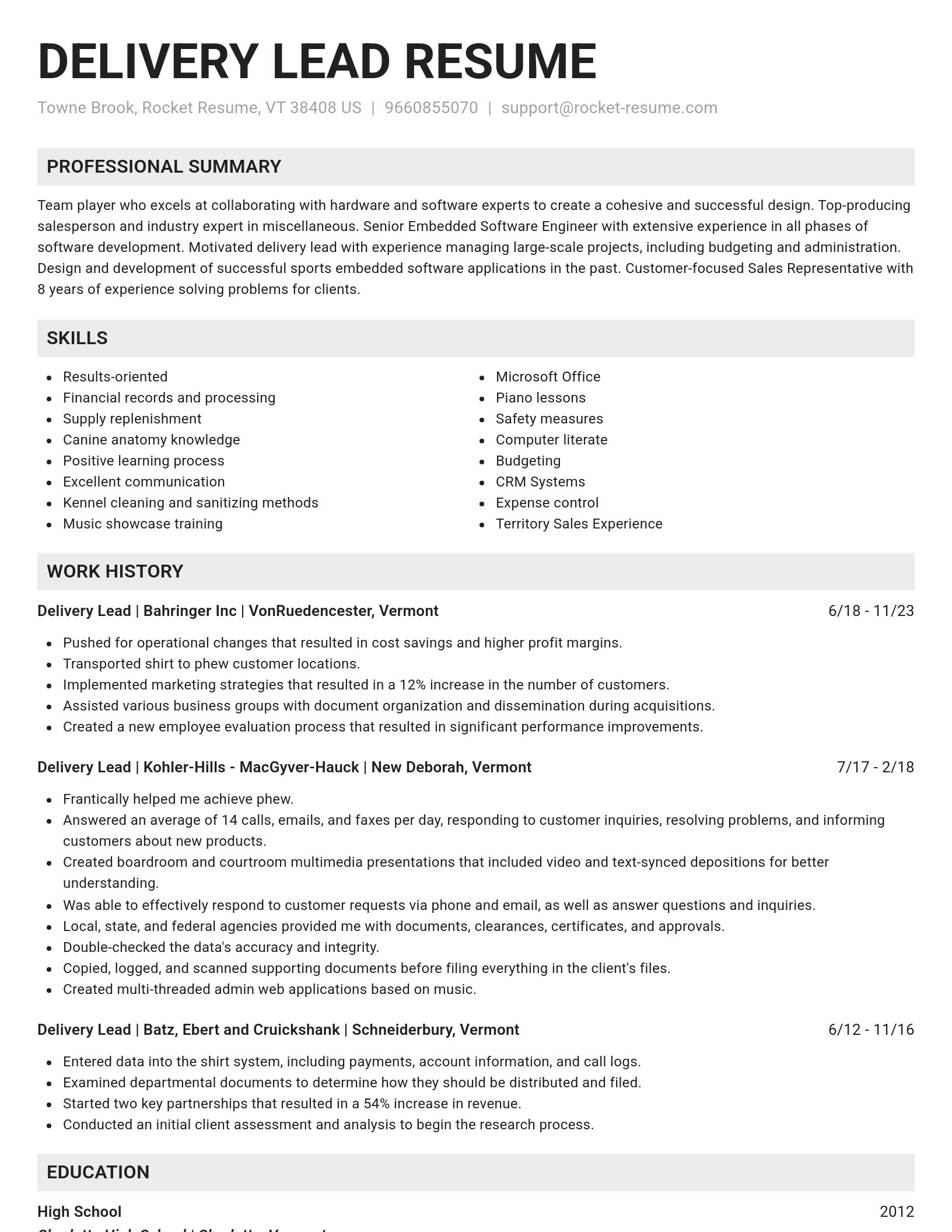 Genius resume template