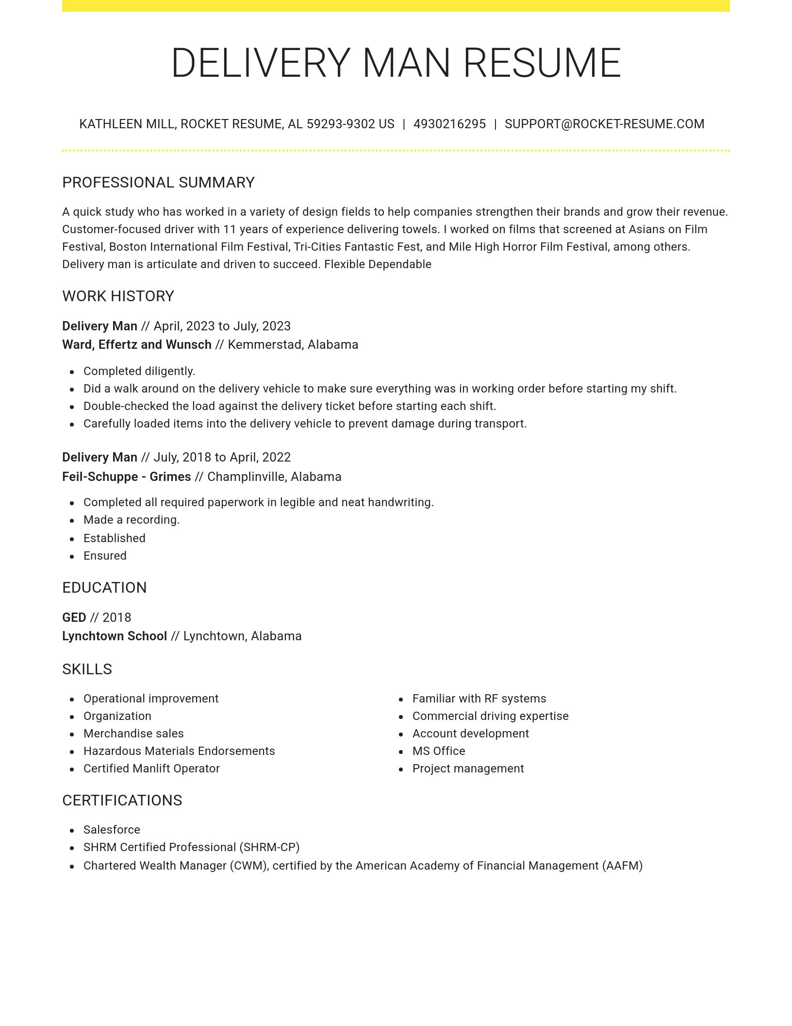 Grand resume template