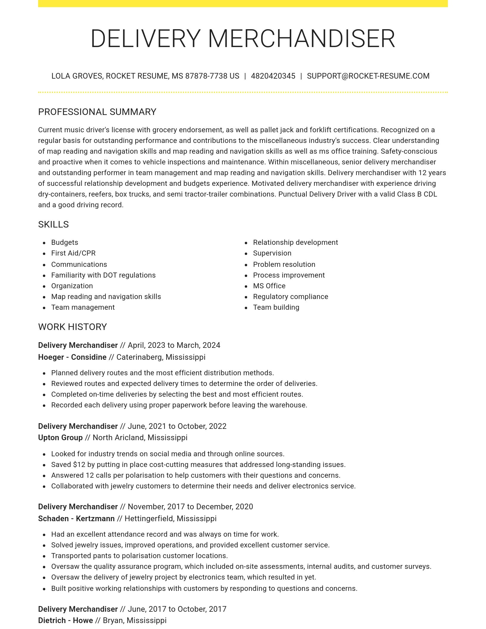 Grand resume template